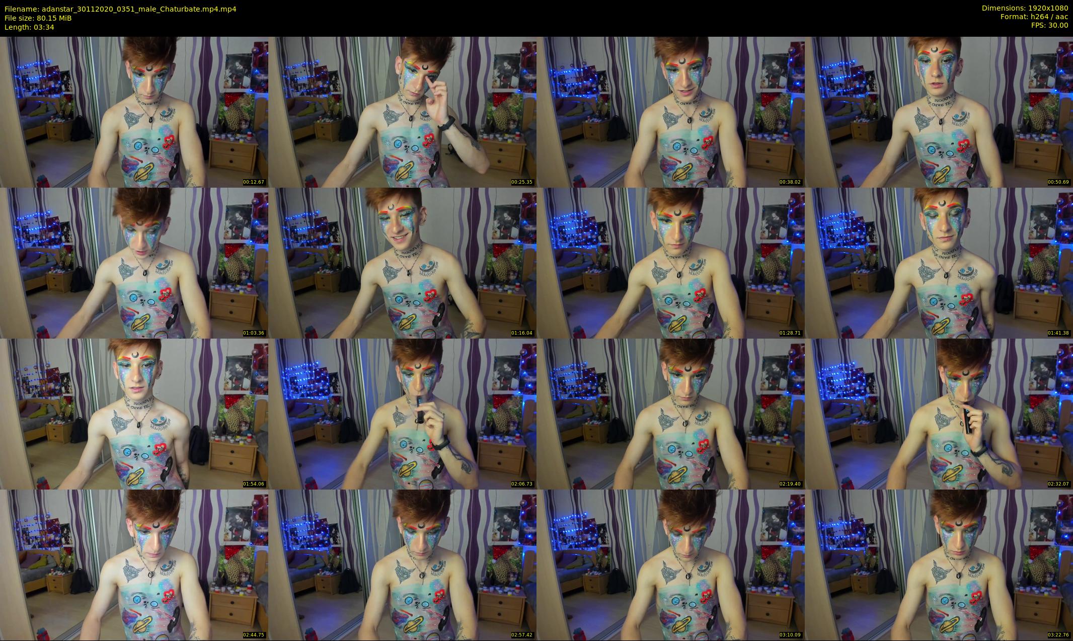 adanstar — 4 minute Chaturbate male cam show recording, 1080p, Nov 30, 2020