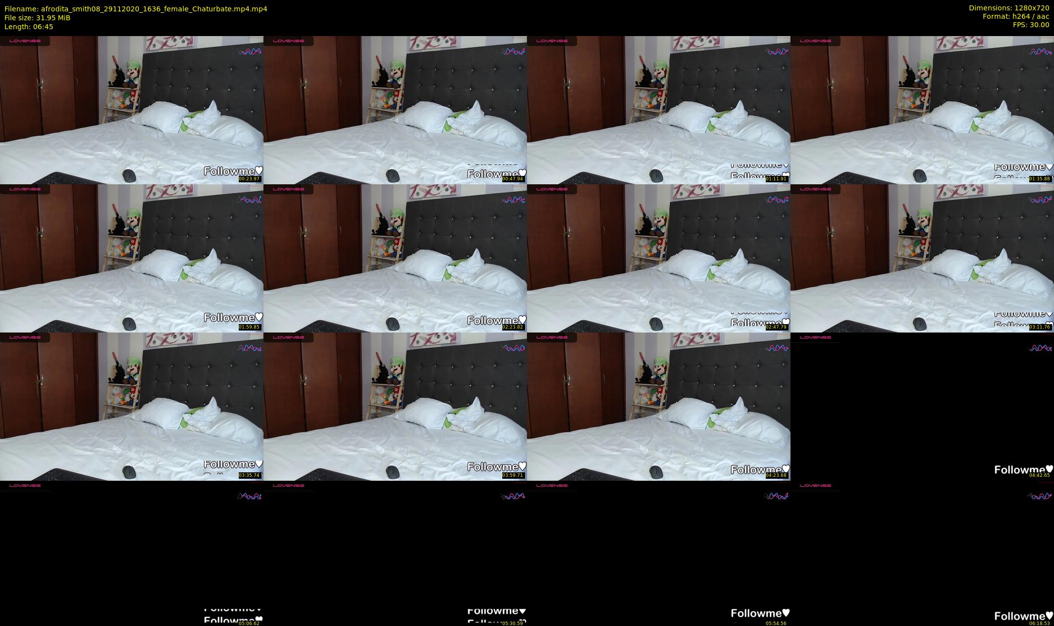 afrodita_smith08 — 7 minute Chaturbate female cam show recording, 720p, Nov 29, 2020