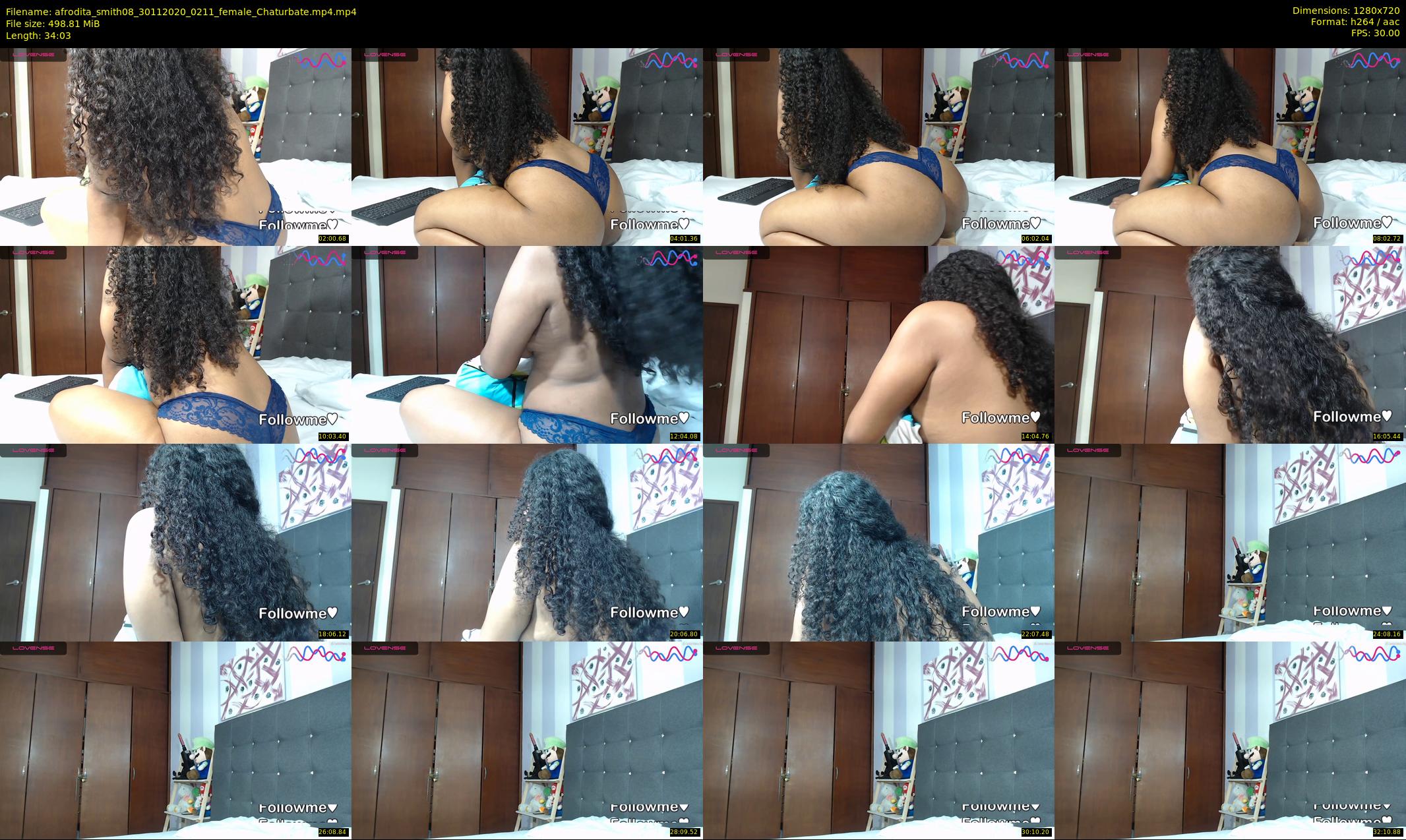 afrodita_smith08 — 35 minute Chaturbate female cam show recording, 720p, Nov 30, 2020