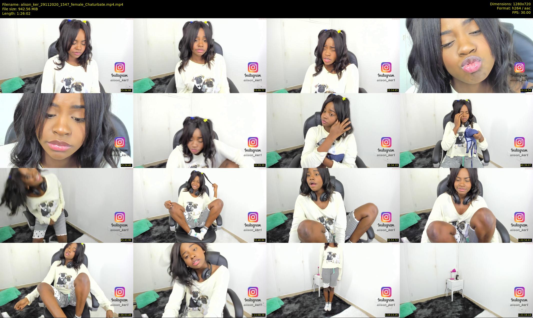 alison_ker — 87 minute Chaturbate female cam show recording, 720p, Nov 29, 2020