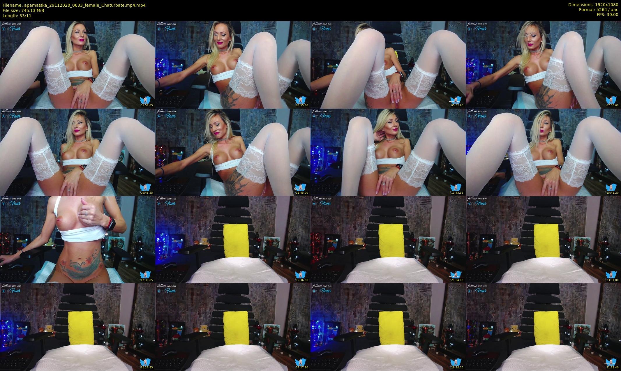 apamatska — 34 minute Chaturbate female cam show recording, 1080p, Nov 29, 2020