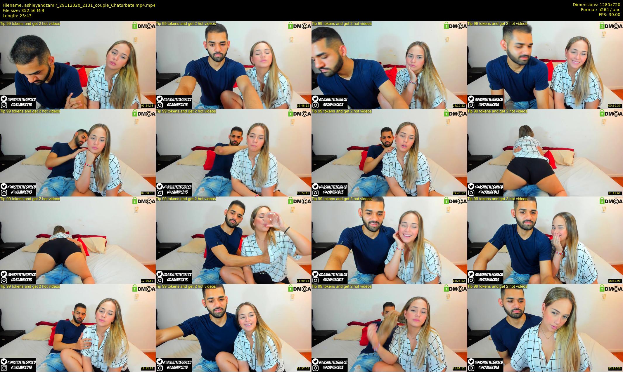 ashleyandzamir — 24 minute Chaturbate couple cam show recording, 720p, Nov 29, 2020