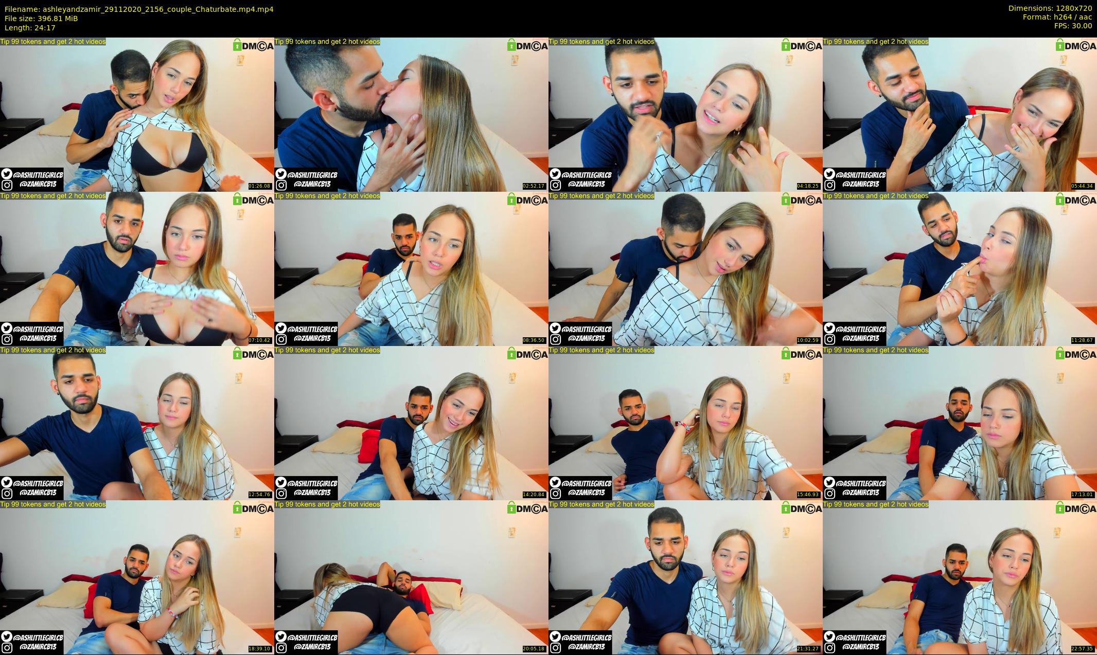 ashleyandzamir — 25 minute Chaturbate couple cam show recording, 720p, Nov 29, 2020