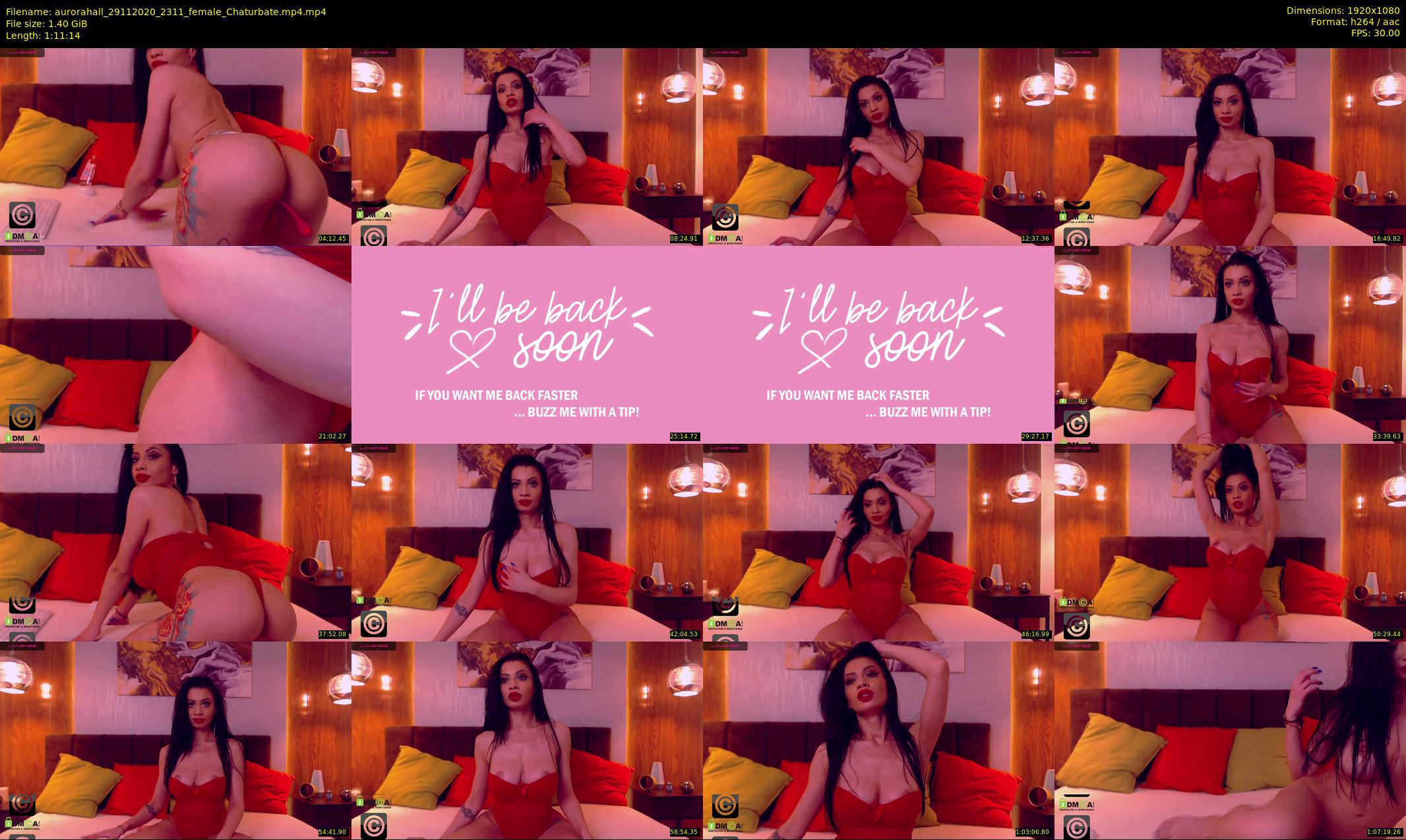 aurorahall — 72 minute Chaturbate female cam show recording, 1080p, Nov 29, 2020