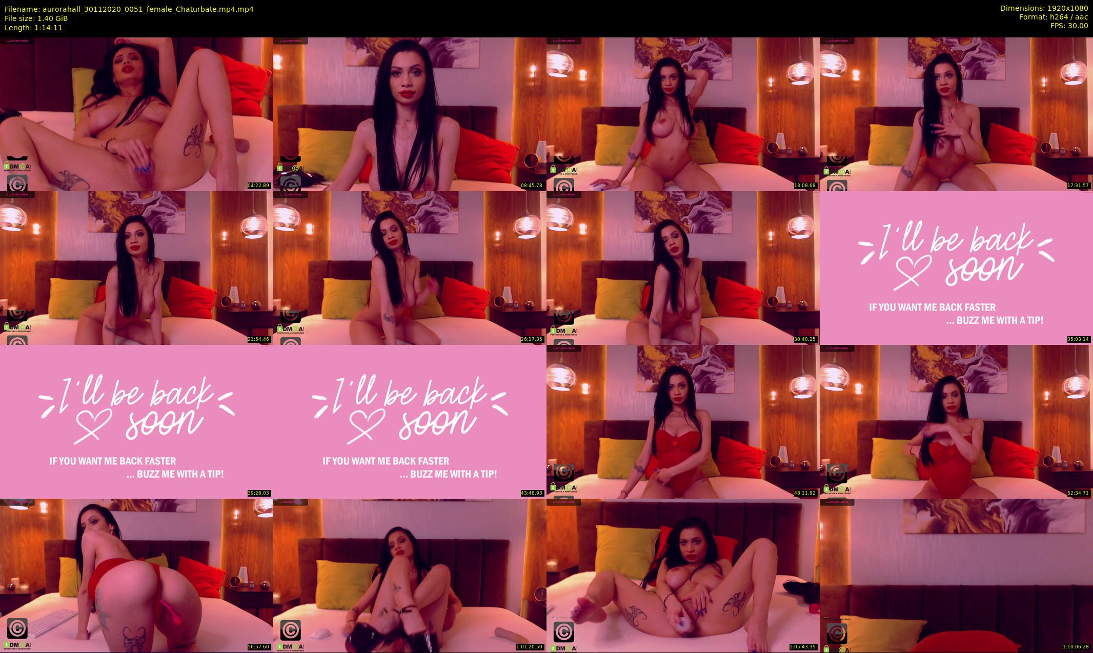 aurorahall — 75 minute Chaturbate female cam show recording, 1080p, Nov 30, 2020