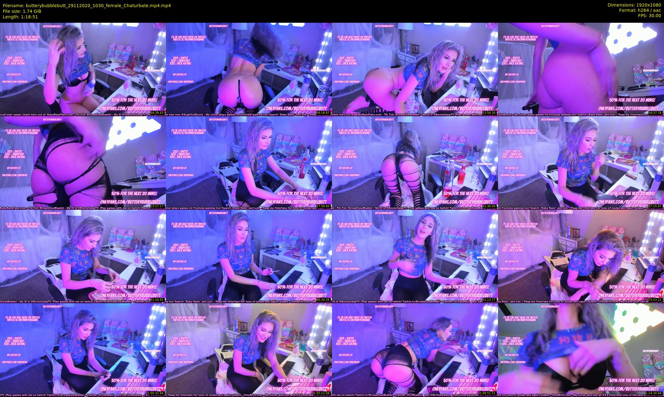 butterybubblebutt — 79 minute Chaturbate couple cam show recording, 1080p, Nov 29, 2020