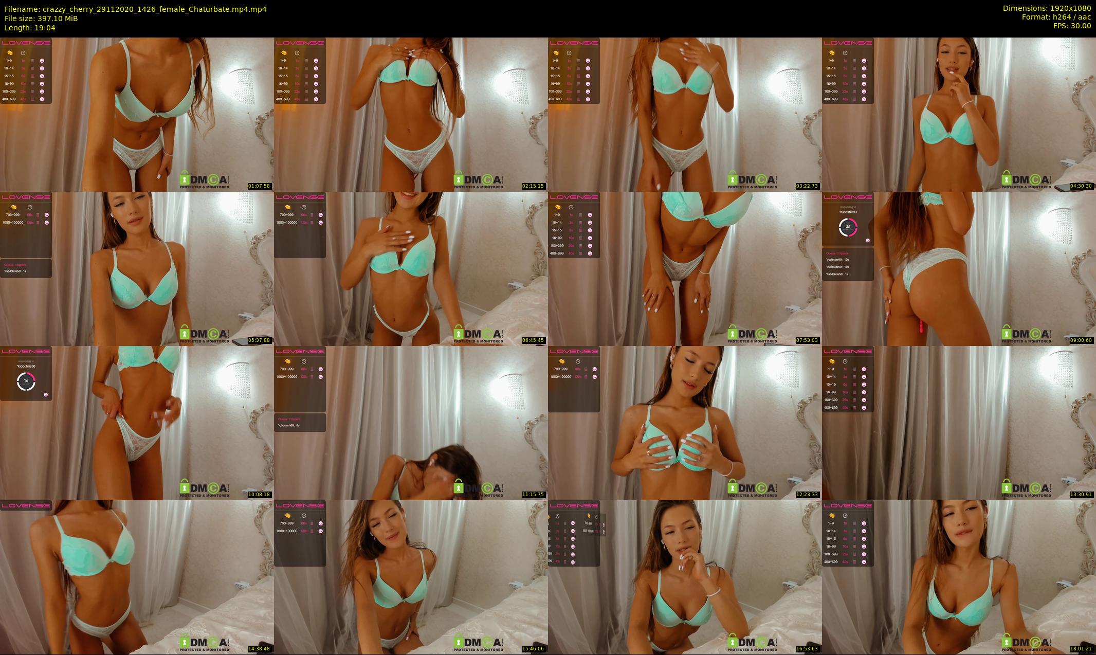 crazzy_cherry — 20 minute Chaturbate female cam show recording, 1080p, Nov 29, 2020