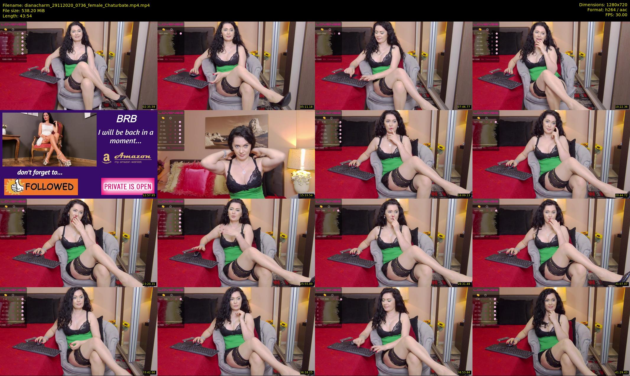 dianacharm — 44 minute Chaturbate female cam show recording, 720p, Nov 29, 2020
