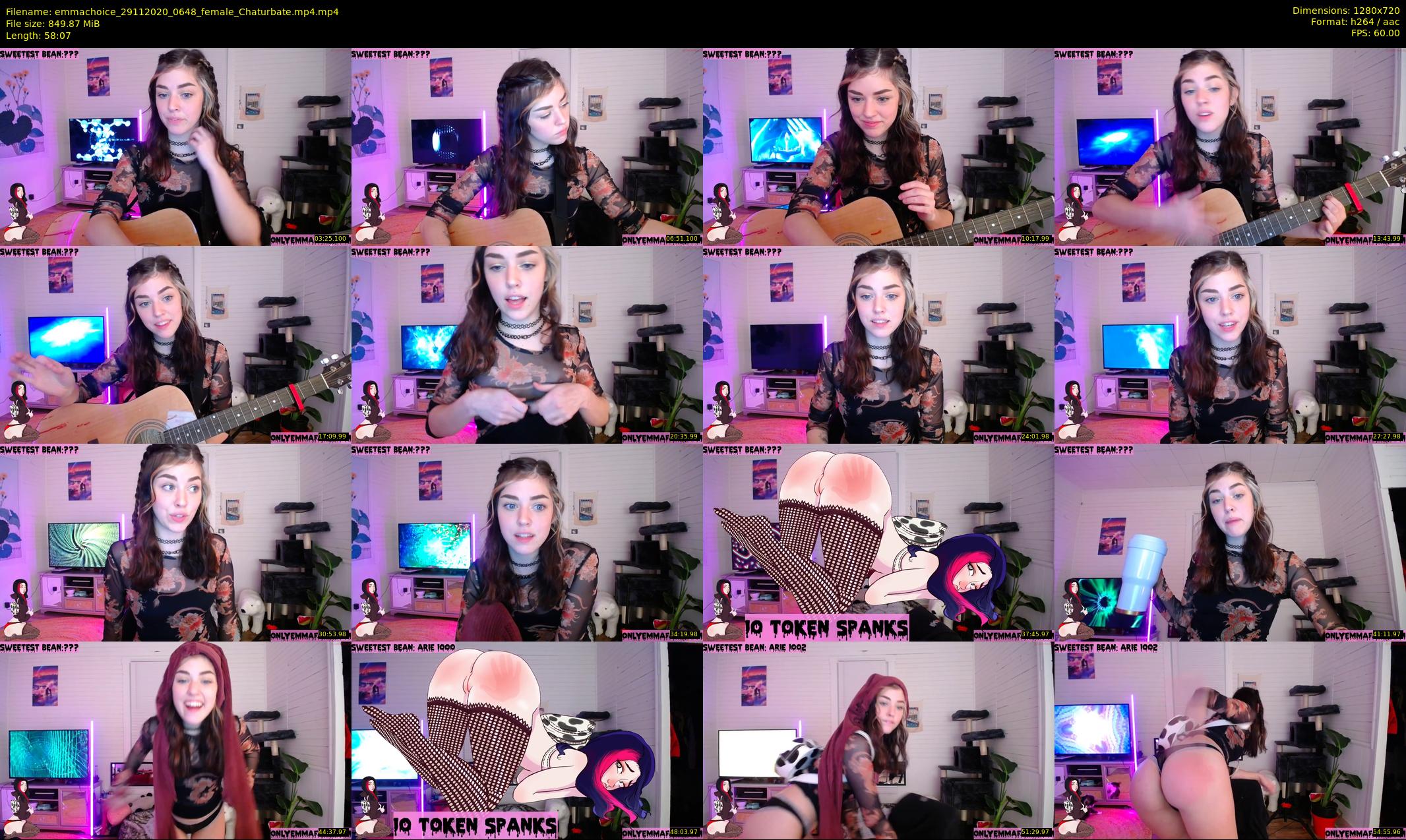 emmachoice — 59 minute Chaturbate female cam show recording, 720p, Nov 29, 2020