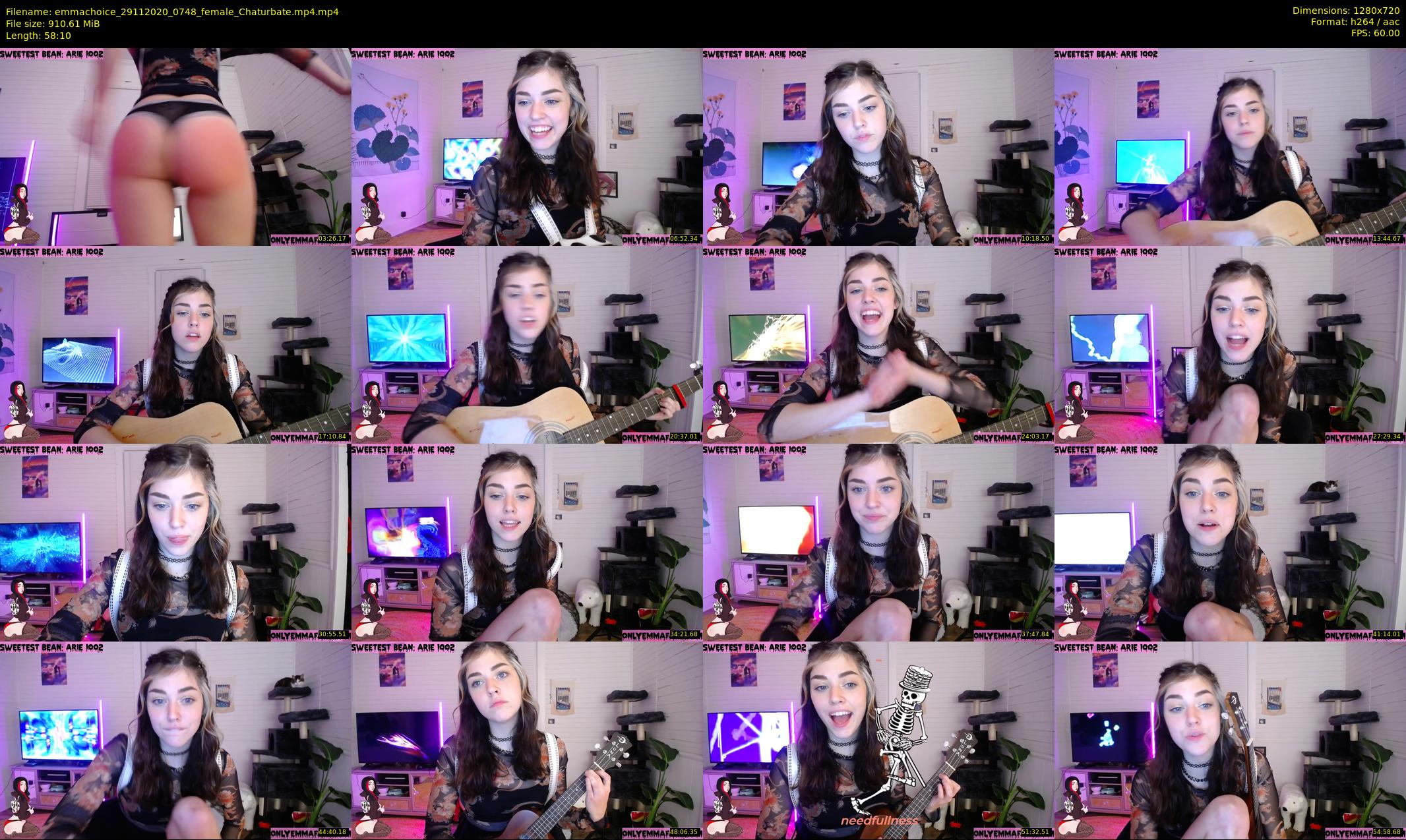 emmachoice — 59 minute Chaturbate female cam show recording, 720p, Nov 29, 2020