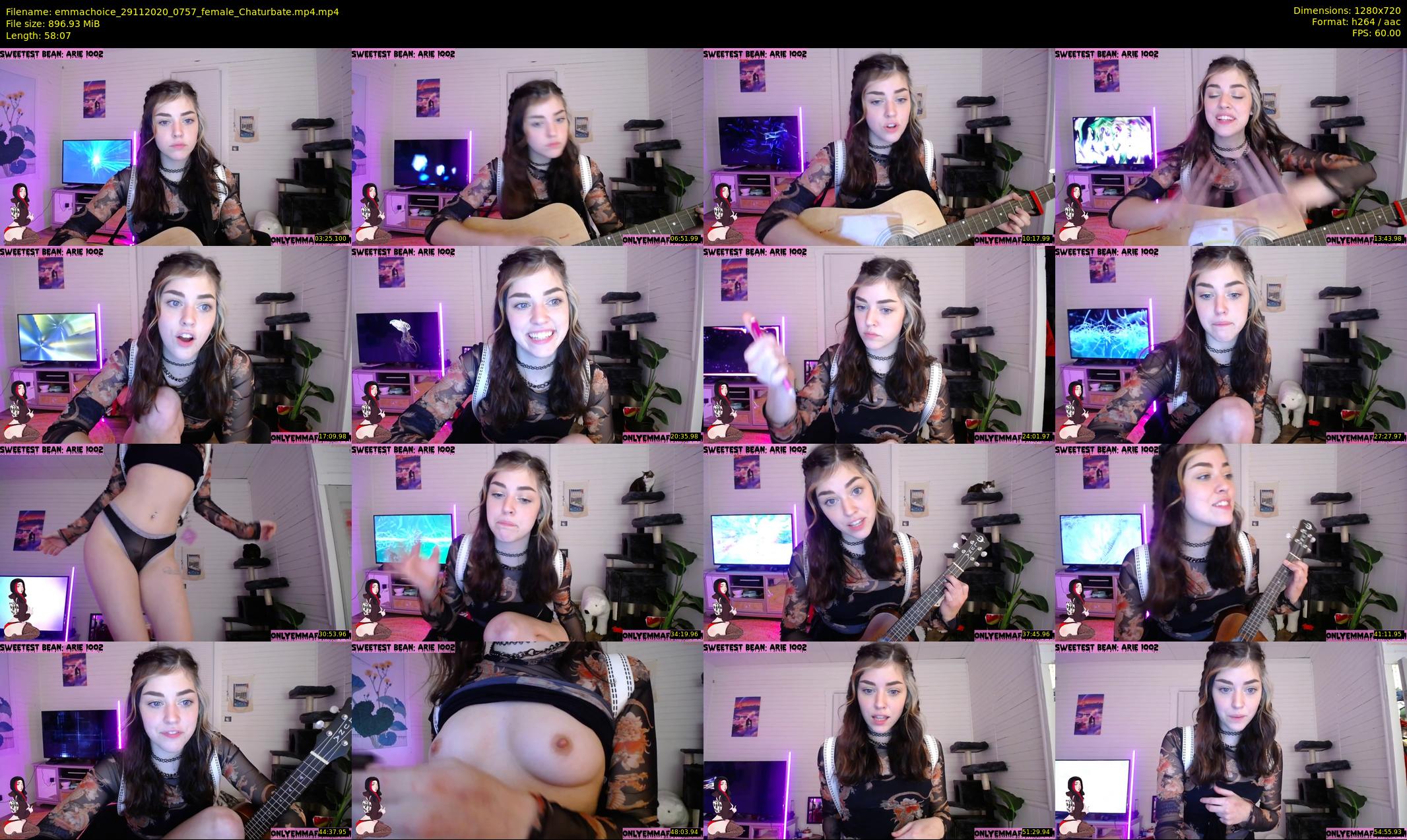 emmachoice — 59 minute Chaturbate female cam show recording, 720p, Nov 29, 2020