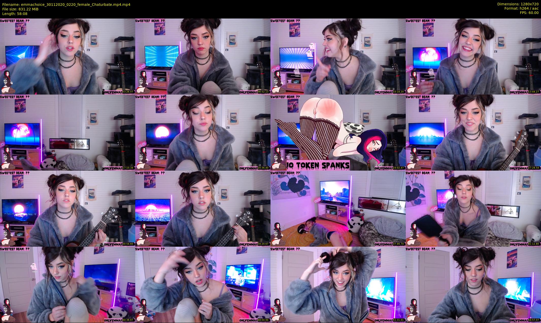 emmachoice — 59 minute Chaturbate female cam show recording, 720p, Nov 30, 2020