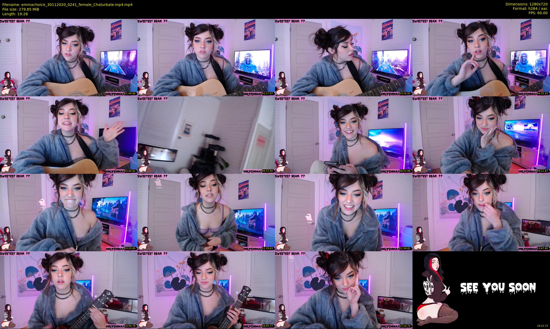 emmachoice — 20 minute Chaturbate female cam show recording, 720p, Nov 30, 2020