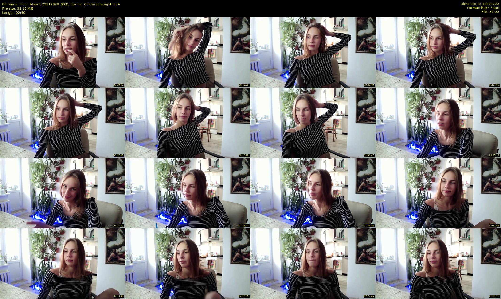 inner_bloom — 3 minute Chaturbate female cam show recording, 720p, Nov 29, 2020