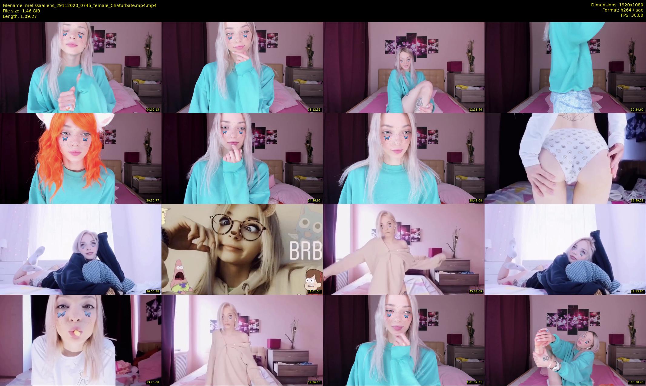 melissaallens — 70 minute Chaturbate female cam show recording, 1080p, Nov 29, 2020