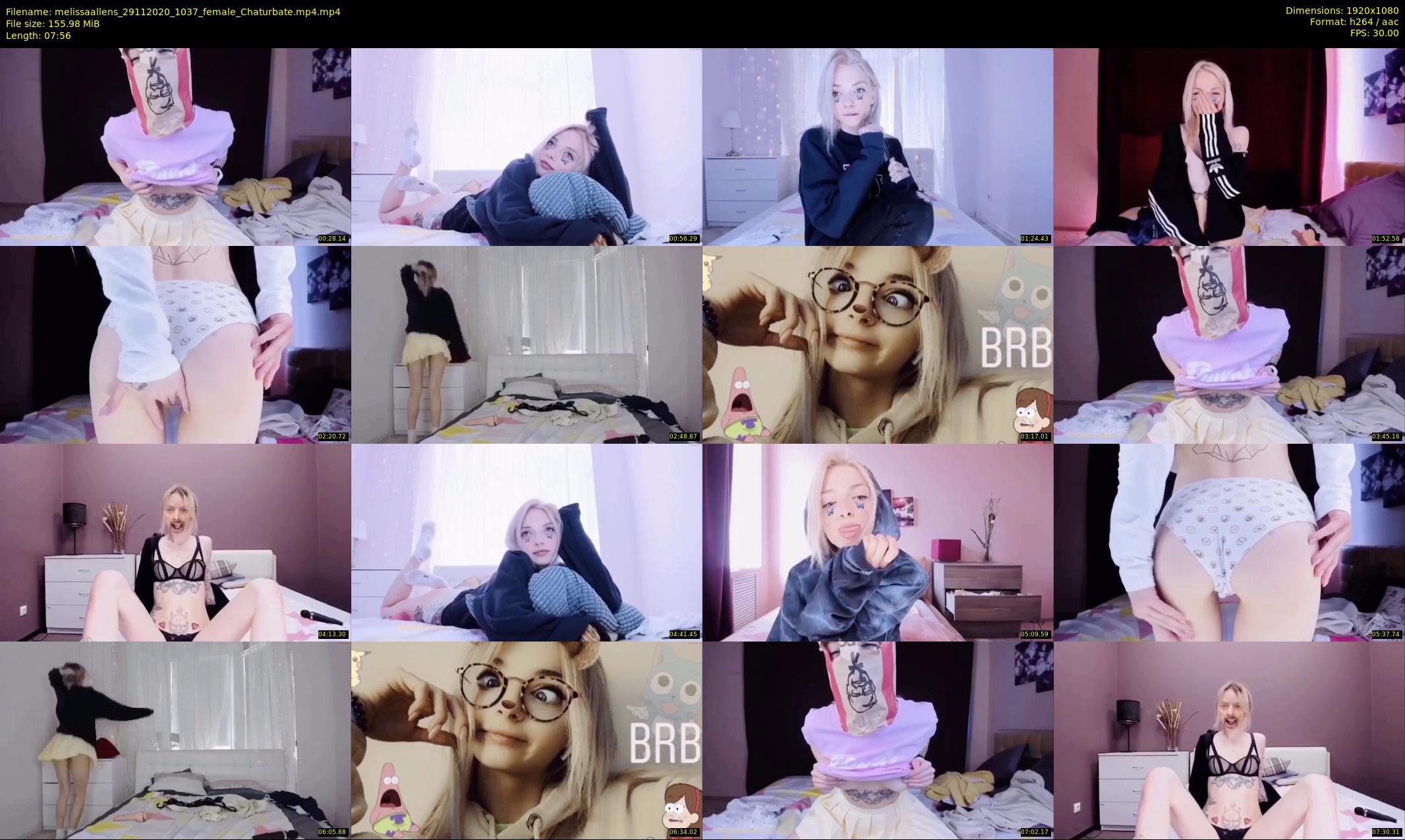 melissaallens — 8 minute Chaturbate female cam show recording, 1080p, Nov 29, 2020