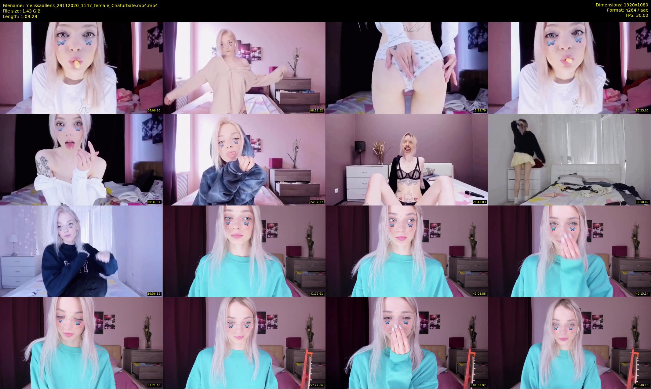 melissaallens — 70 minute Chaturbate female cam show recording, 1080p, Nov 29, 2020