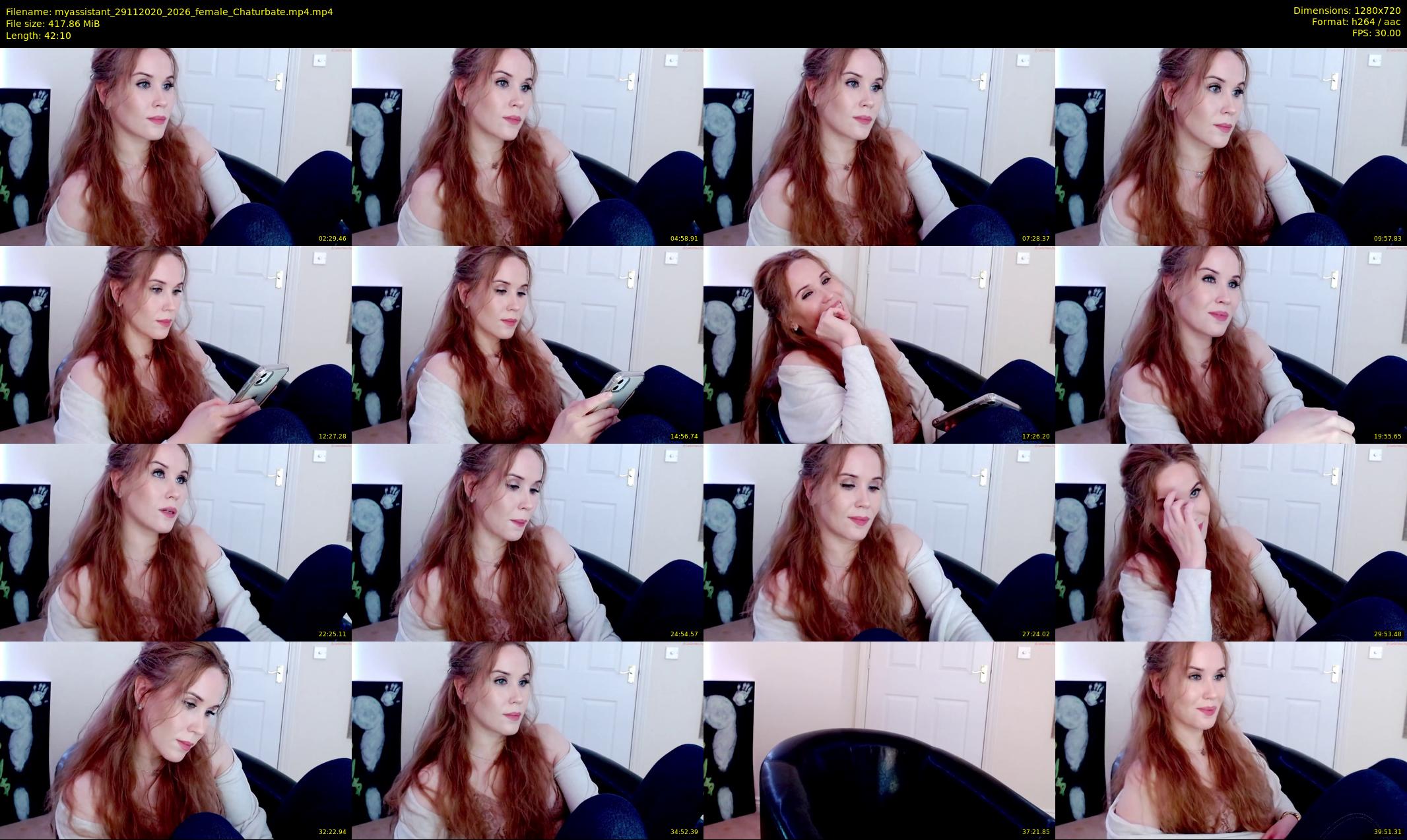 myassistant — 43 minute Chaturbate female cam show recording, 720p, Nov 29, 2020