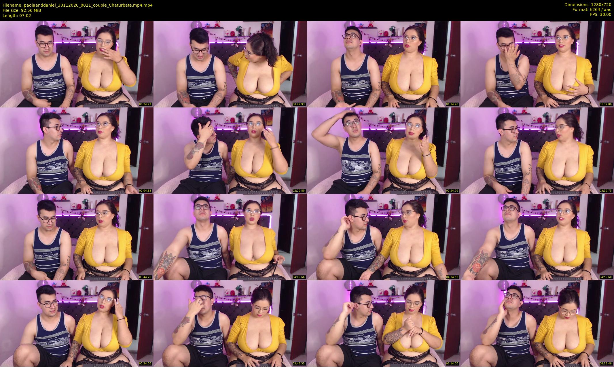 paolaanddaniel — 8 minute Chaturbate couple cam show recording, 720p, Nov 30, 2020