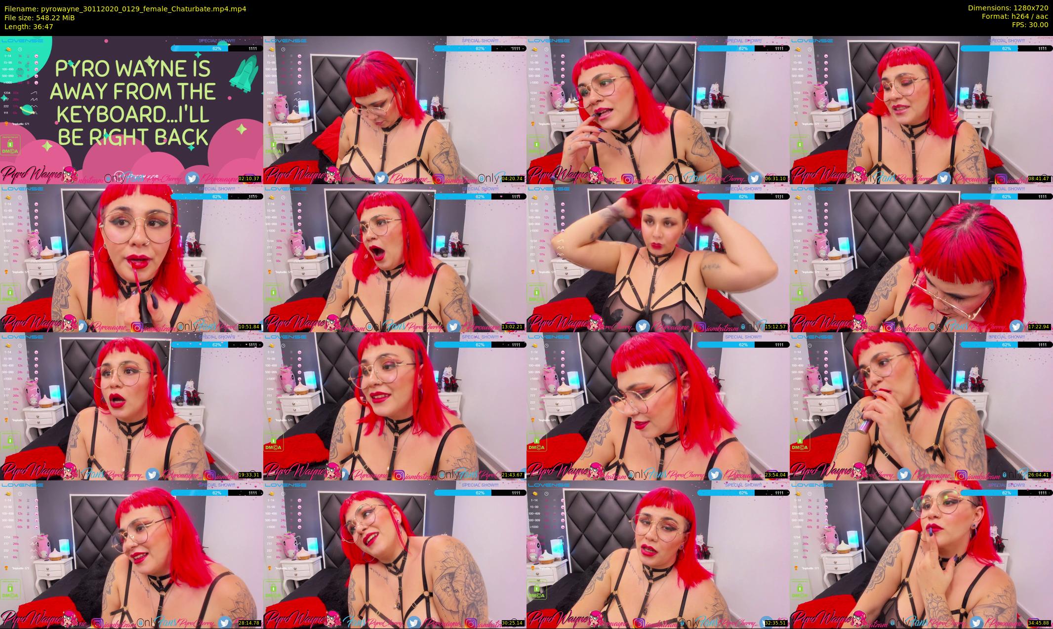 pyrowayne — 37 minute Chaturbate female cam show recording, 720p, Nov 30, 2020