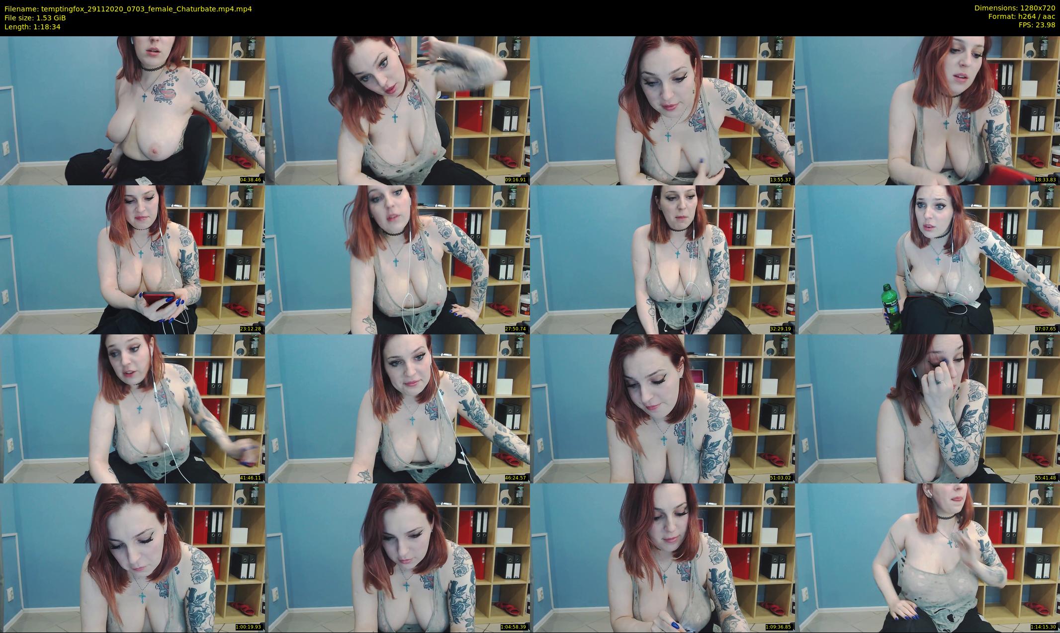temptingfox — 79 minute Chaturbate female cam show recording, 720p, Nov 29, 2020