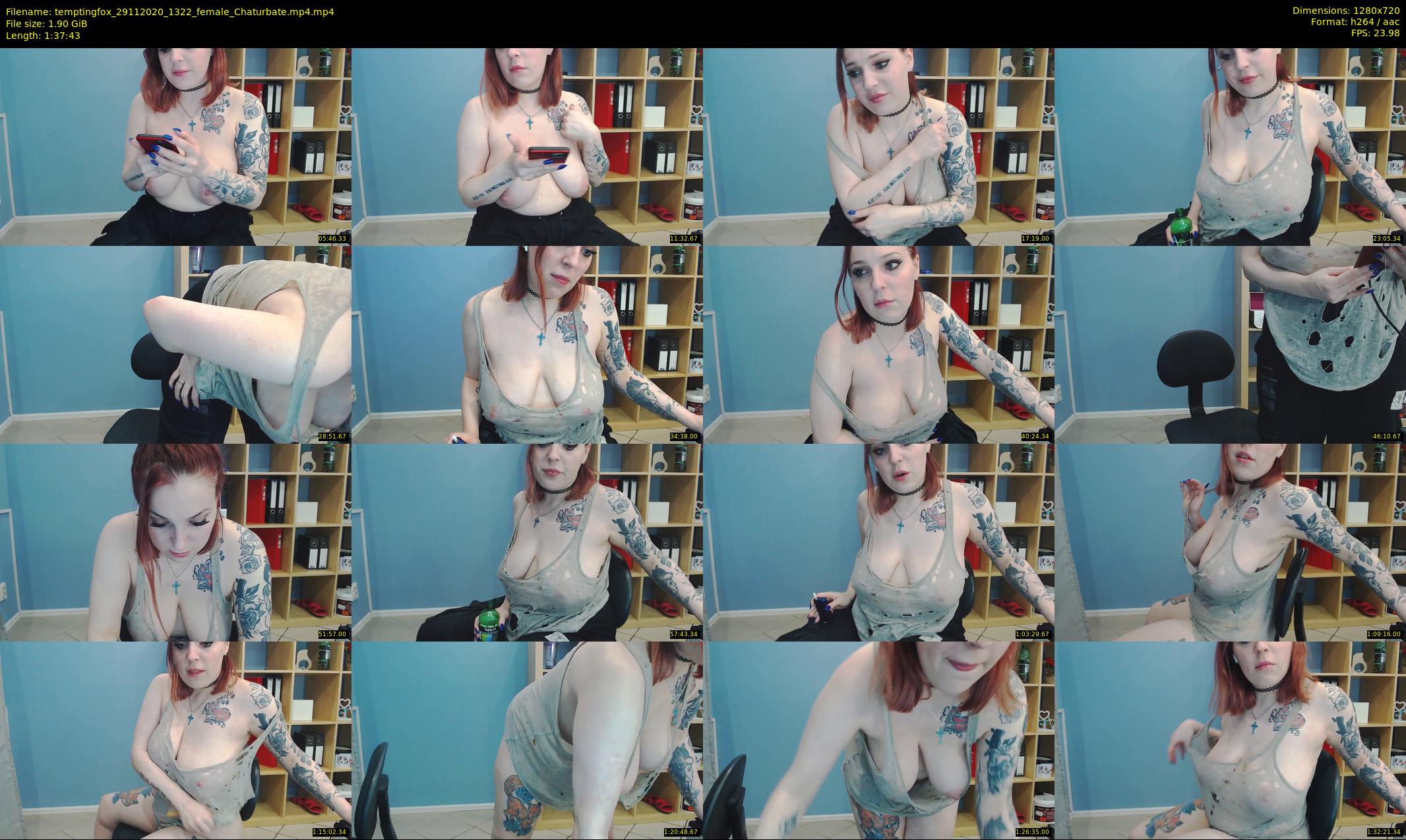 temptingfox — 98 minute Chaturbate female cam show recording, 720p, Nov 29, 2020