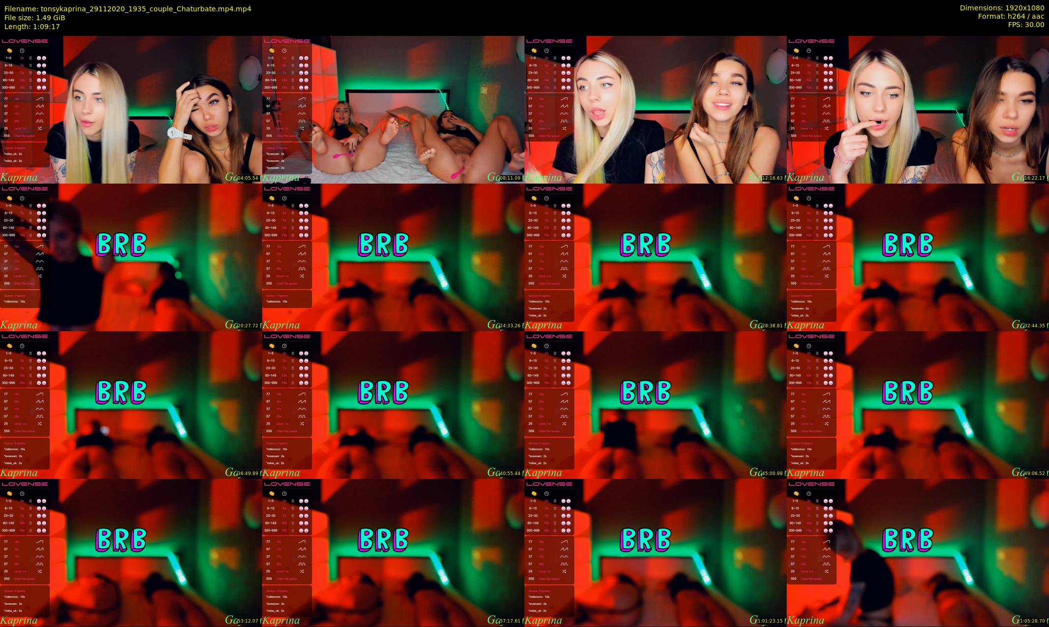 tonsykaprina — 70 minute Chaturbate couple cam show recording, 1080p, Nov 29, 2020