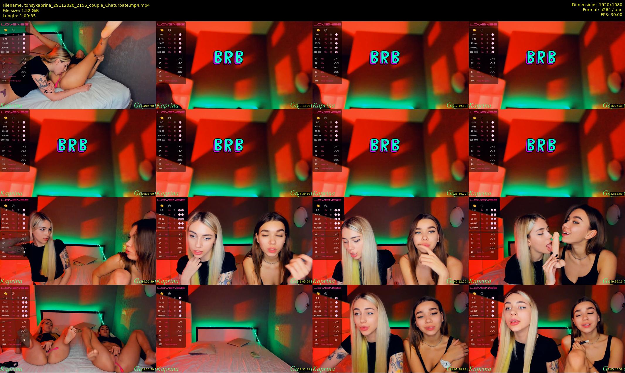 tonsykaprina — 70 minute Chaturbate couple cam show recording, 1080p, Nov 29, 2020