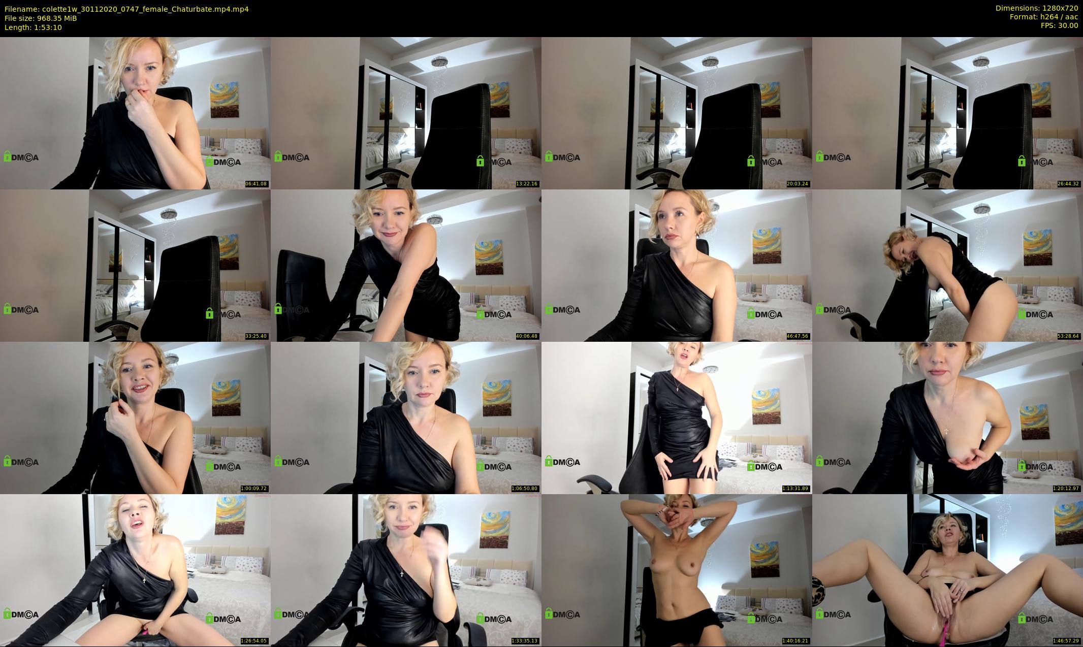 colette1w — 114 minute Chaturbate female cam show recording, 720p, Nov 30, 2020