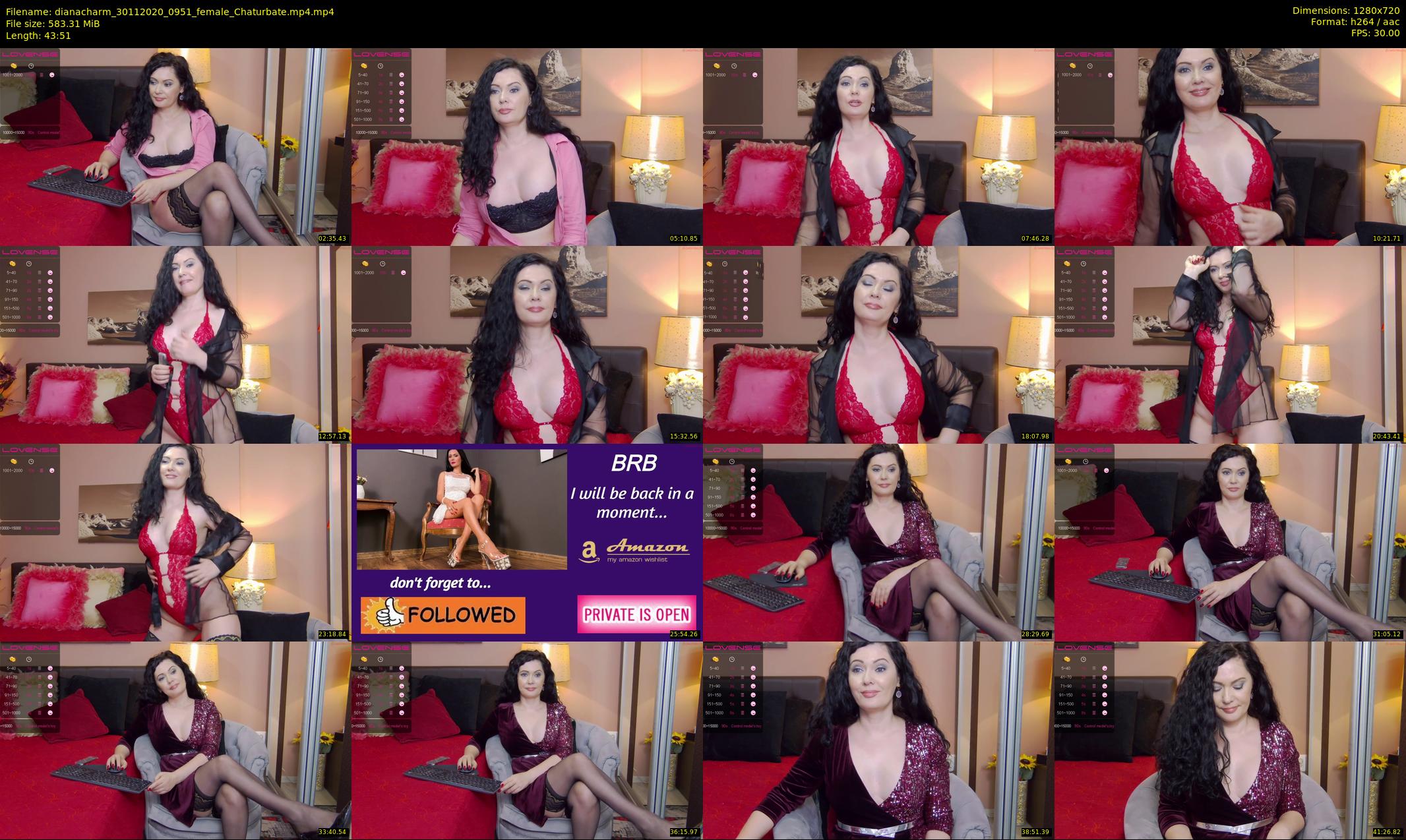 dianacharm — 44 minute Chaturbate female cam show recording, 720p, Nov 30, 2020