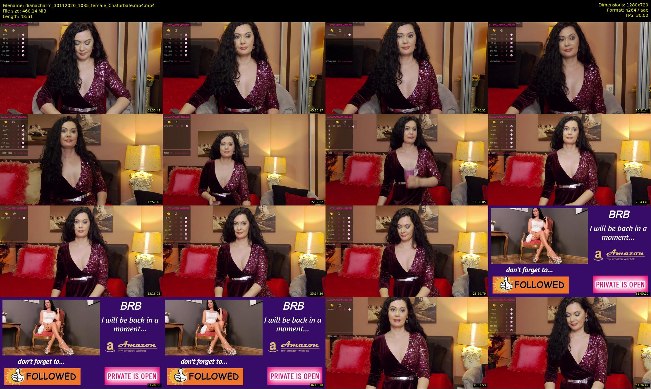 dianacharm — 44 minute Chaturbate female cam show recording, 720p, Nov 30, 2020
