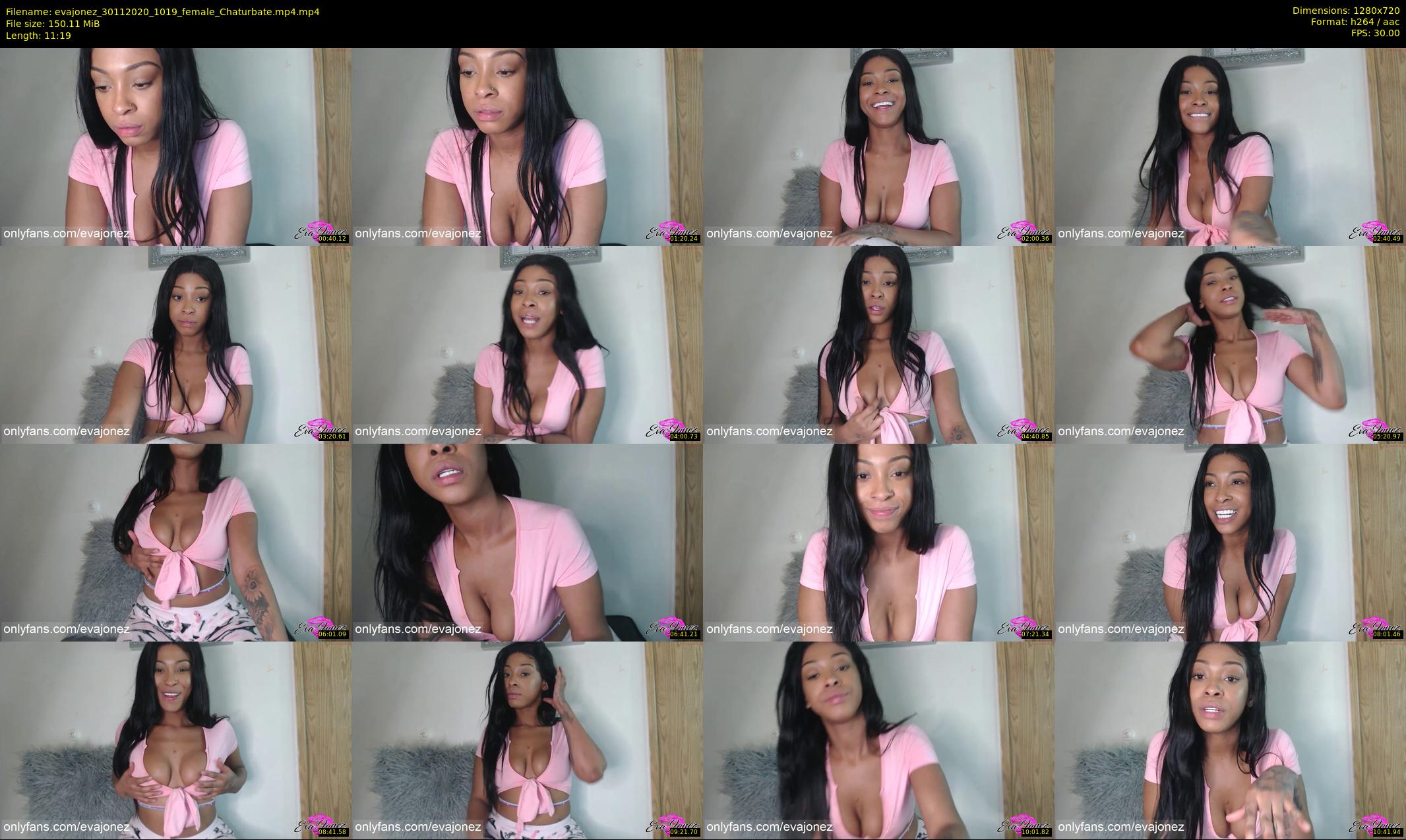 evajonez — 12 minute Chaturbate female cam show recording, 720p, Nov 30, 2020
