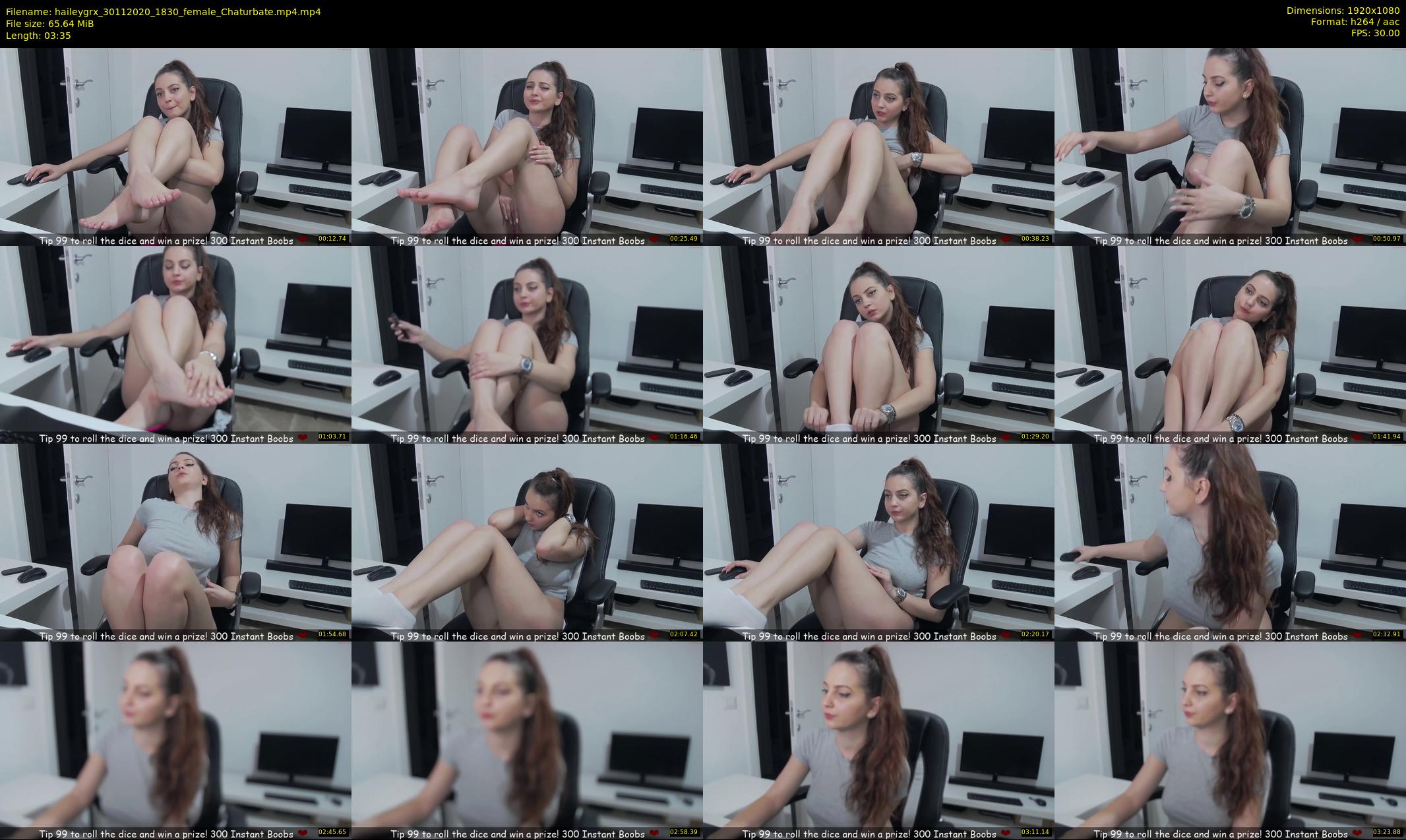 haileygrx — 4 minute Chaturbate female cam show recording, 1080p, Nov 30, 2020