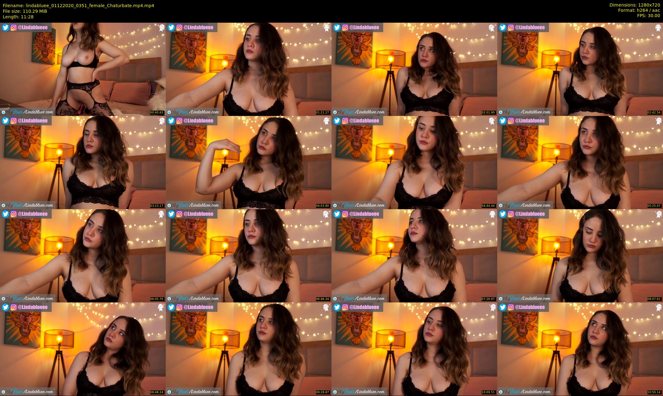 lindabluee — 12 minute Chaturbate female cam show recording, 720p, Dec 1, 2020