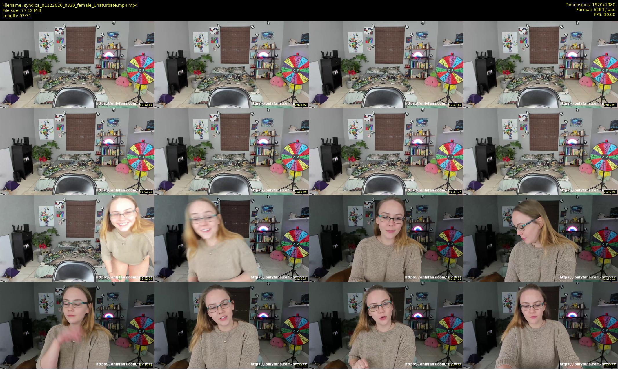 syndica — 4 minute Chaturbate female cam show recording, 1080p, Dec 1, 2020