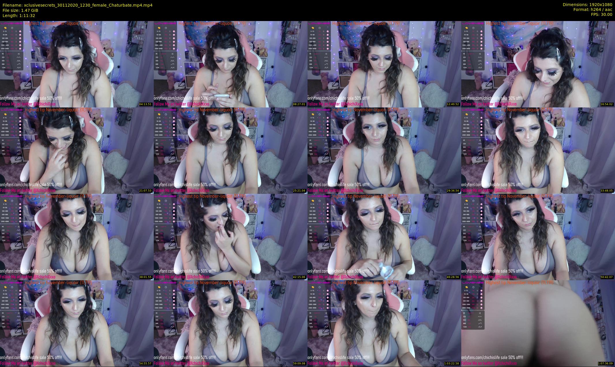 xclusivesecrets — 72 minute Chaturbate female cam show recording, 1080p, Nov 30, 2020