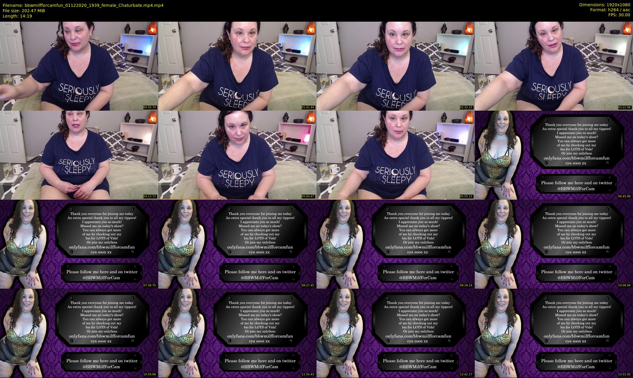 bbwmilfforcamfun — 15 minute Chaturbate female cam show recording, 1080p, Dec 1, 2020