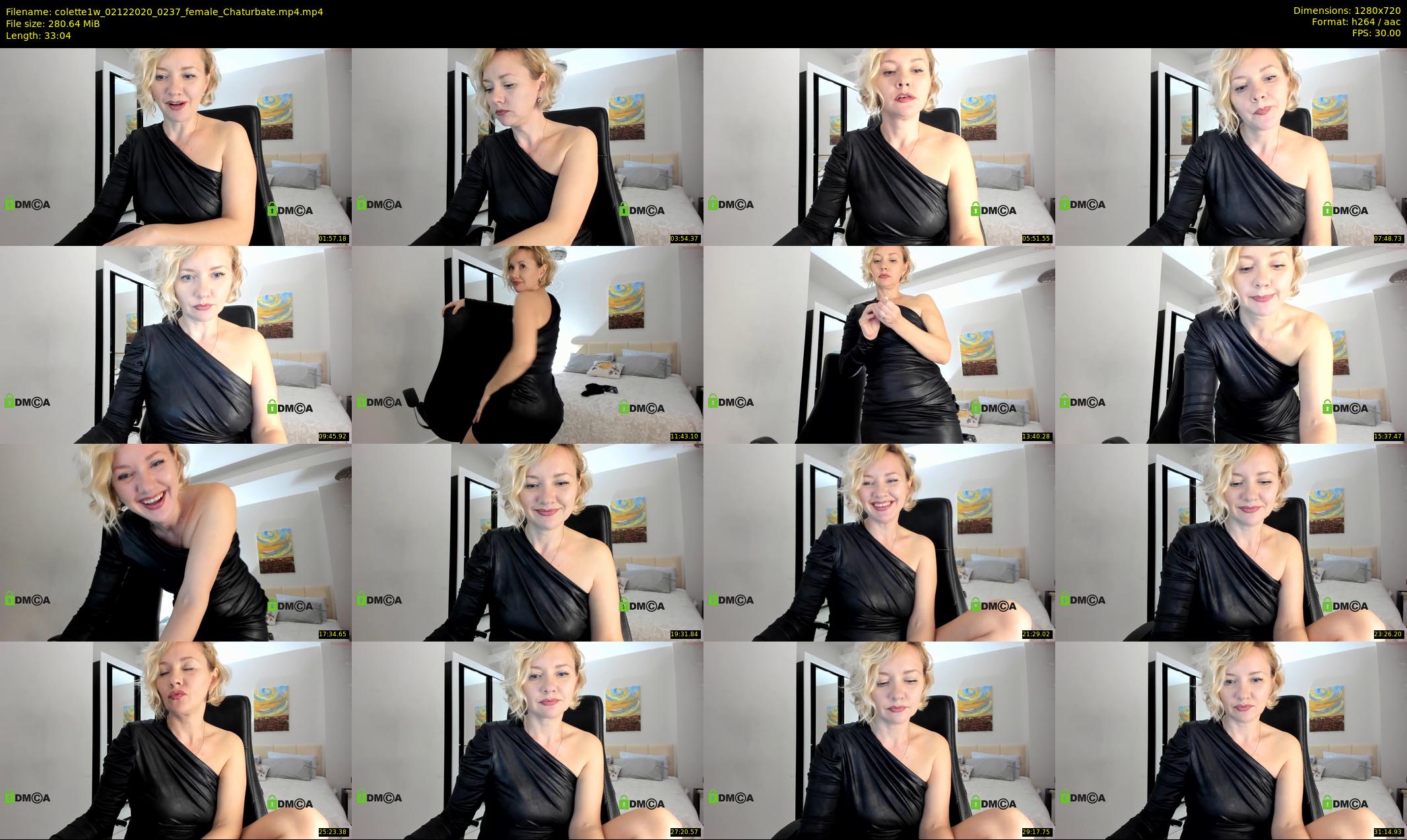 colette1w — 34 minute Chaturbate female cam show recording, 720p, Dec 2, 2020