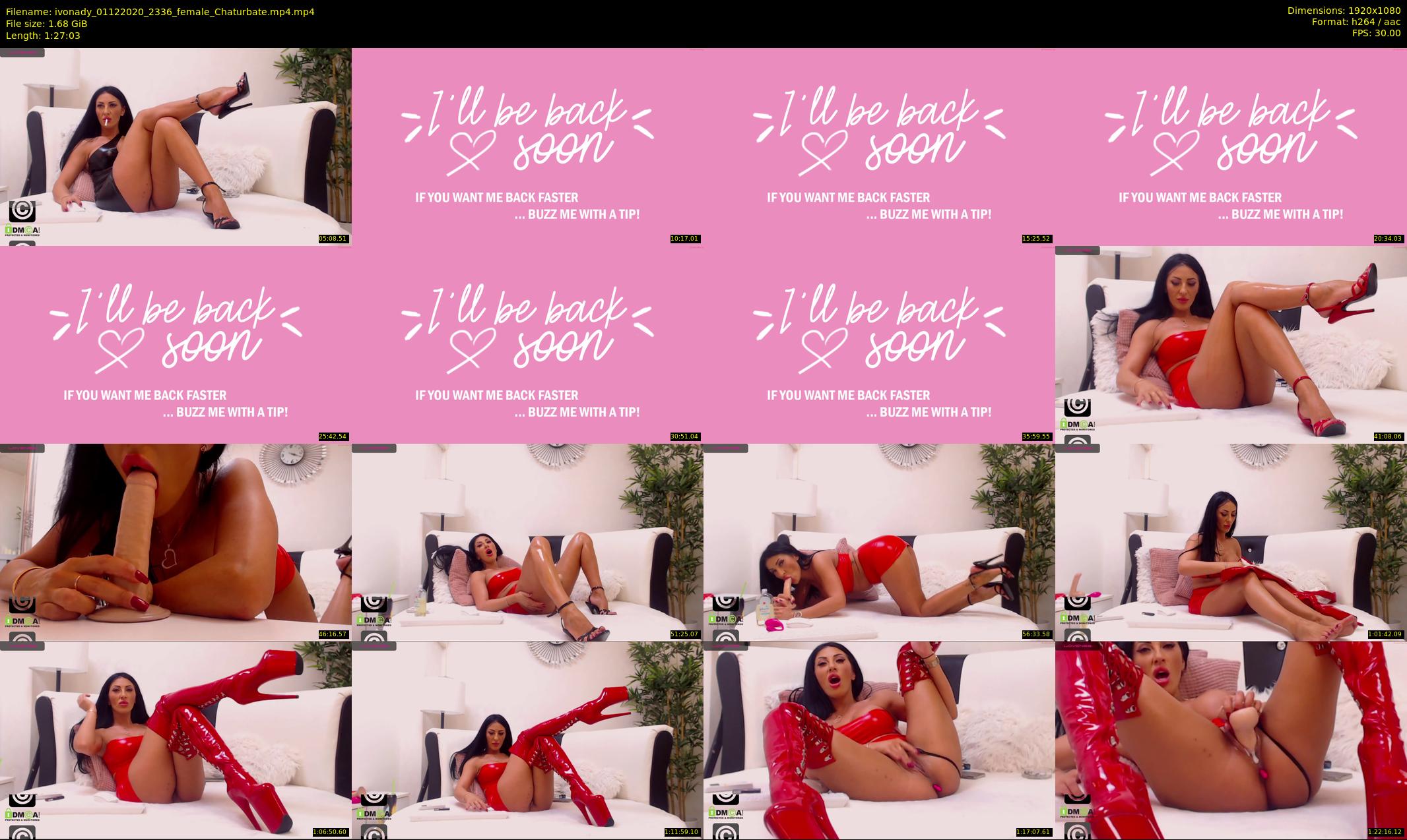 ivonady — 88 minute Chaturbate female cam show recording, 1080p, Dec 1, 2020