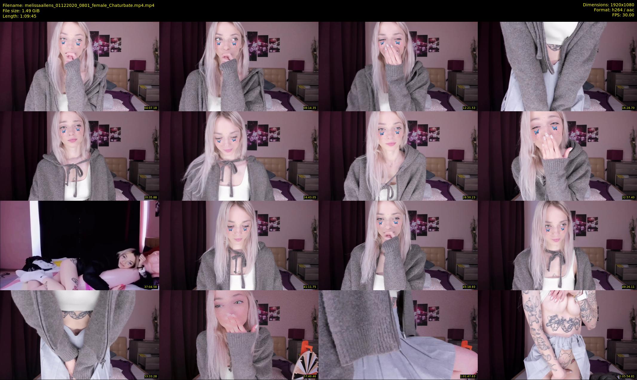 melissaallens — 70 minute Chaturbate female cam show recording, 1080p, Dec 1, 2020