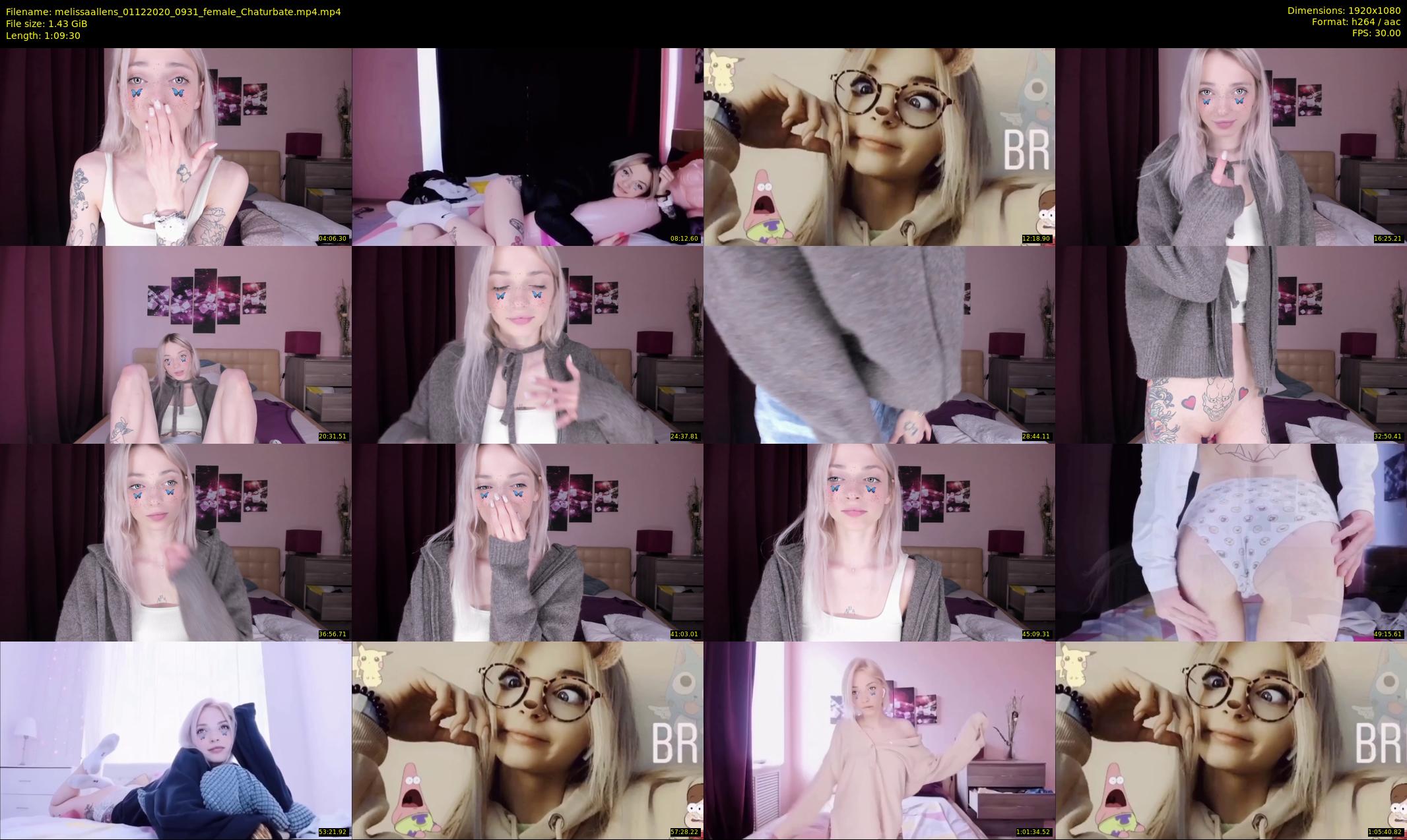 melissaallens — 70 minute Chaturbate female cam show recording, 1080p, Dec 1, 2020
