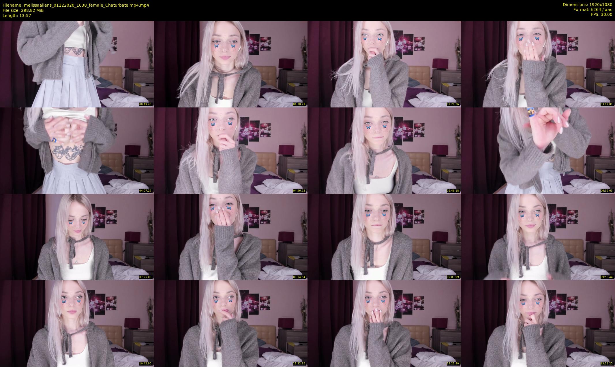 melissaallens — 14 minute Chaturbate female cam show recording, 1080p, Dec 1, 2020