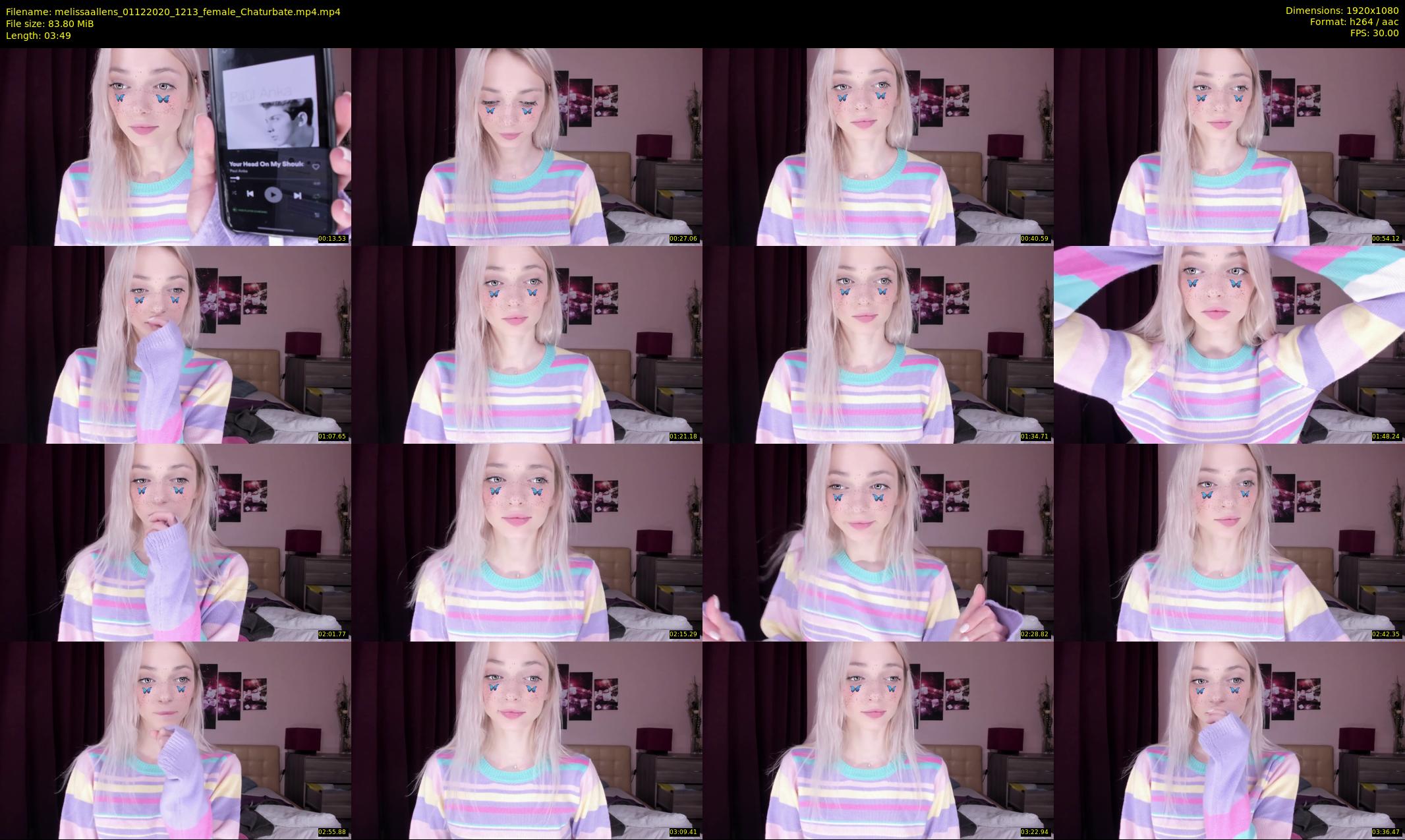 melissaallens — 4 minute Chaturbate female cam show recording, 1080p, Dec 1, 2020