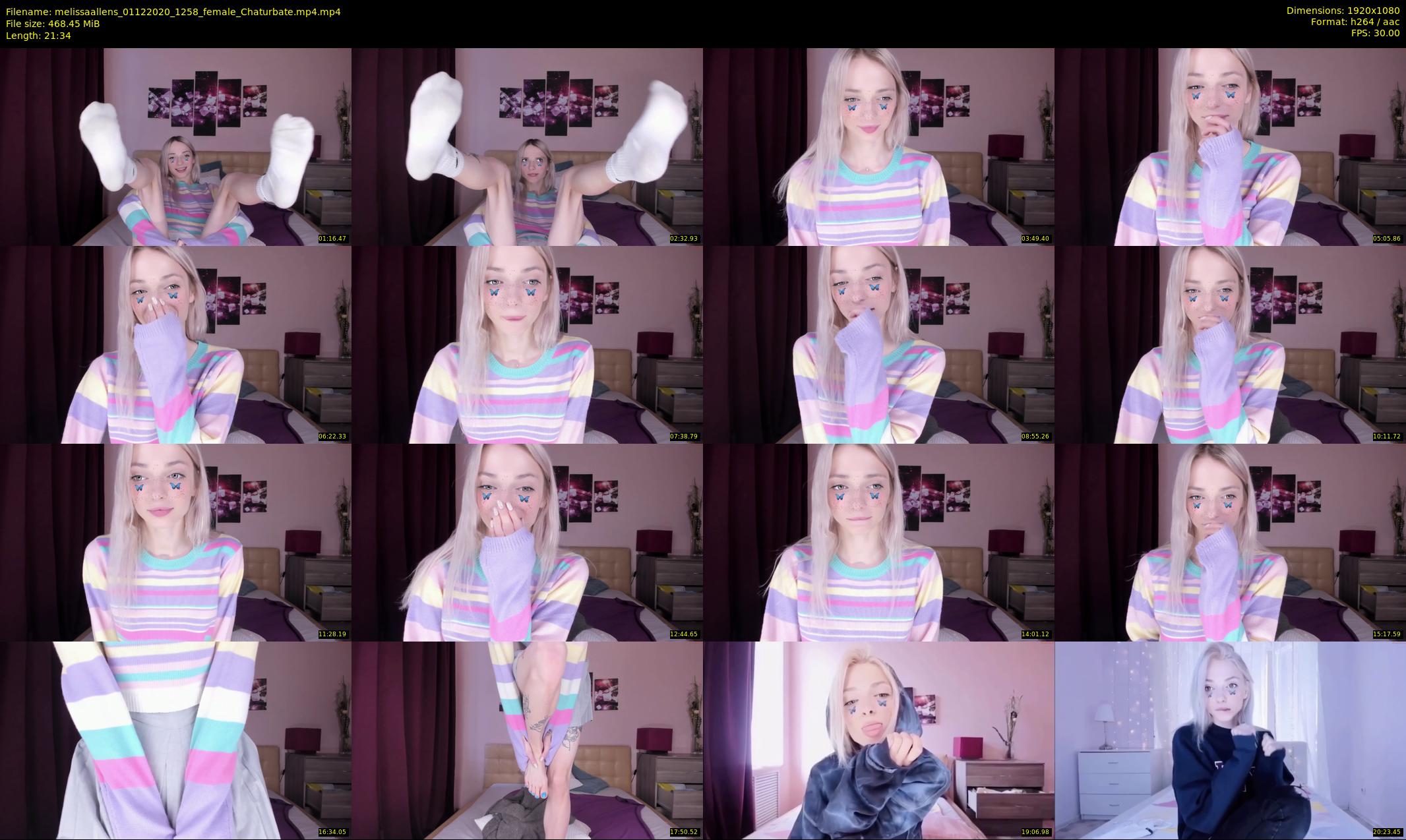 melissaallens — 22 minute Chaturbate female cam show recording, 1080p, Dec 1, 2020