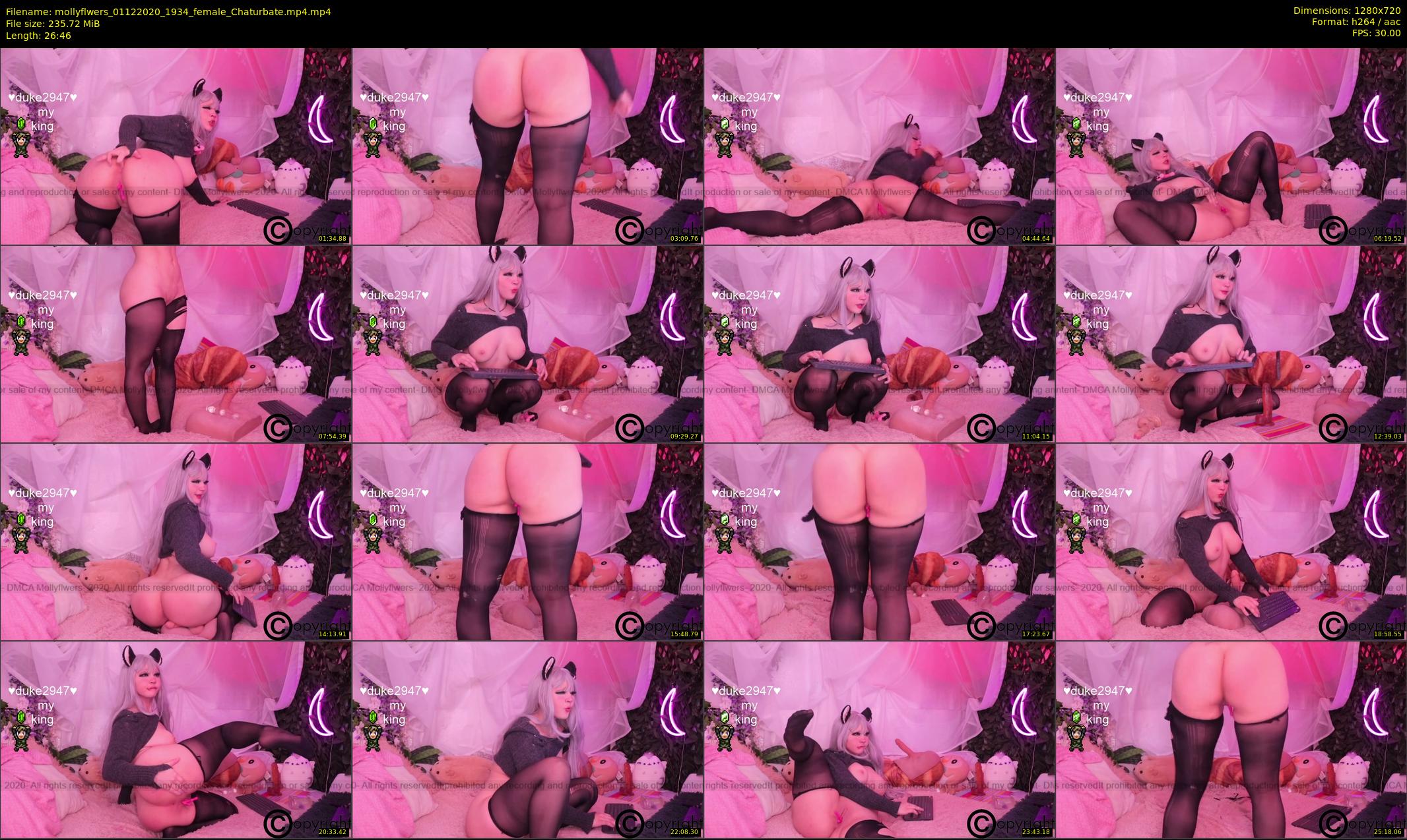 mollyflwers — 27 minute Chaturbate female cam show recording, 720p, Dec 1, 2020
