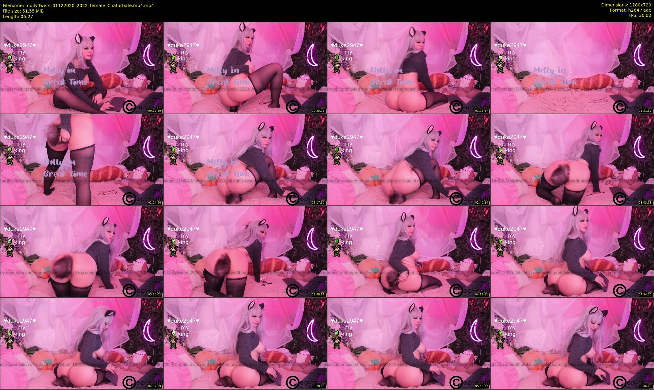 mollyflwers — 7 minute Chaturbate female cam show recording, 720p, Dec 1, 2020