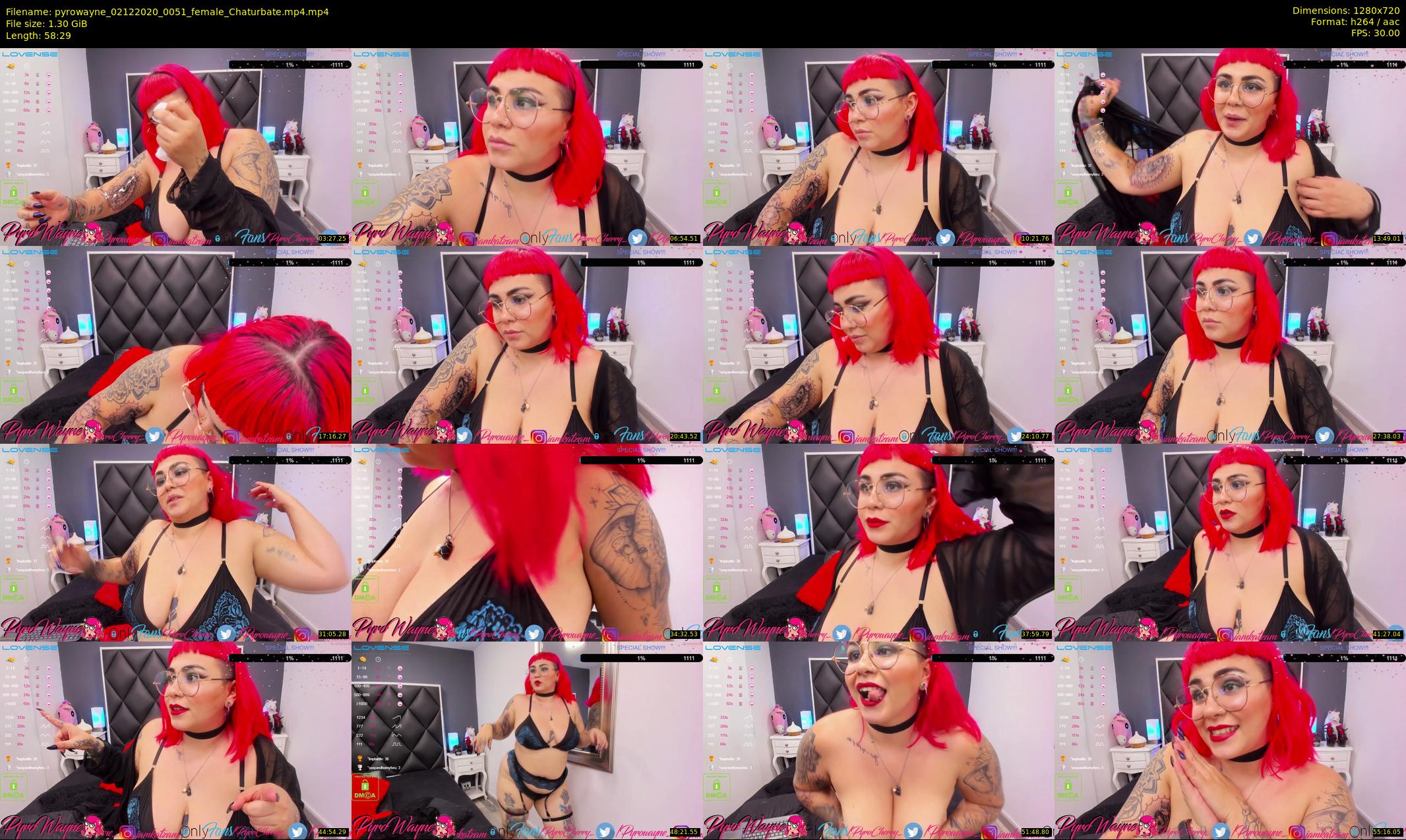 pyrowayne — 59 minute Chaturbate female cam show recording, 720p, Dec 2, 2020