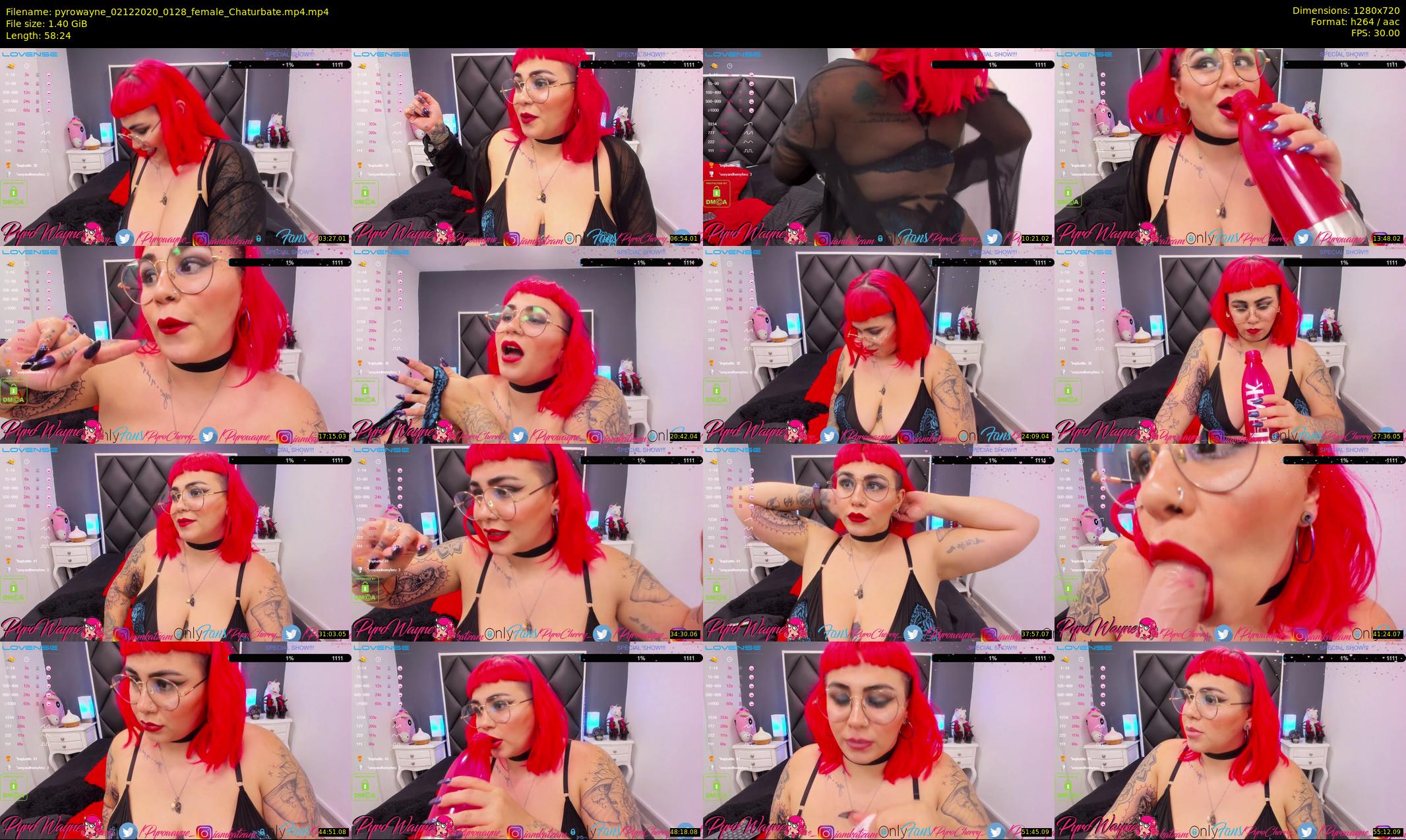 pyrowayne — 59 minute Chaturbate female cam show recording, 720p, Dec 2, 2020