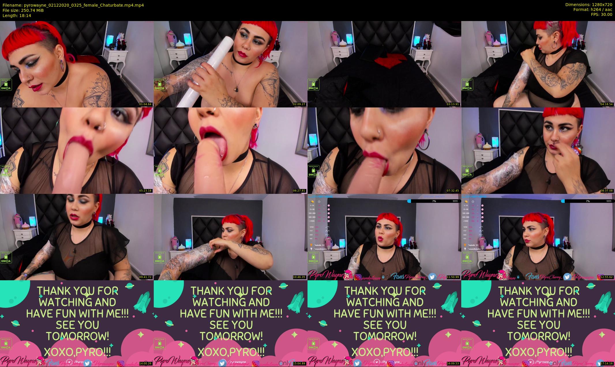 pyrowayne — 19 minute Chaturbate female cam show recording, 720p, Dec 2, 2020