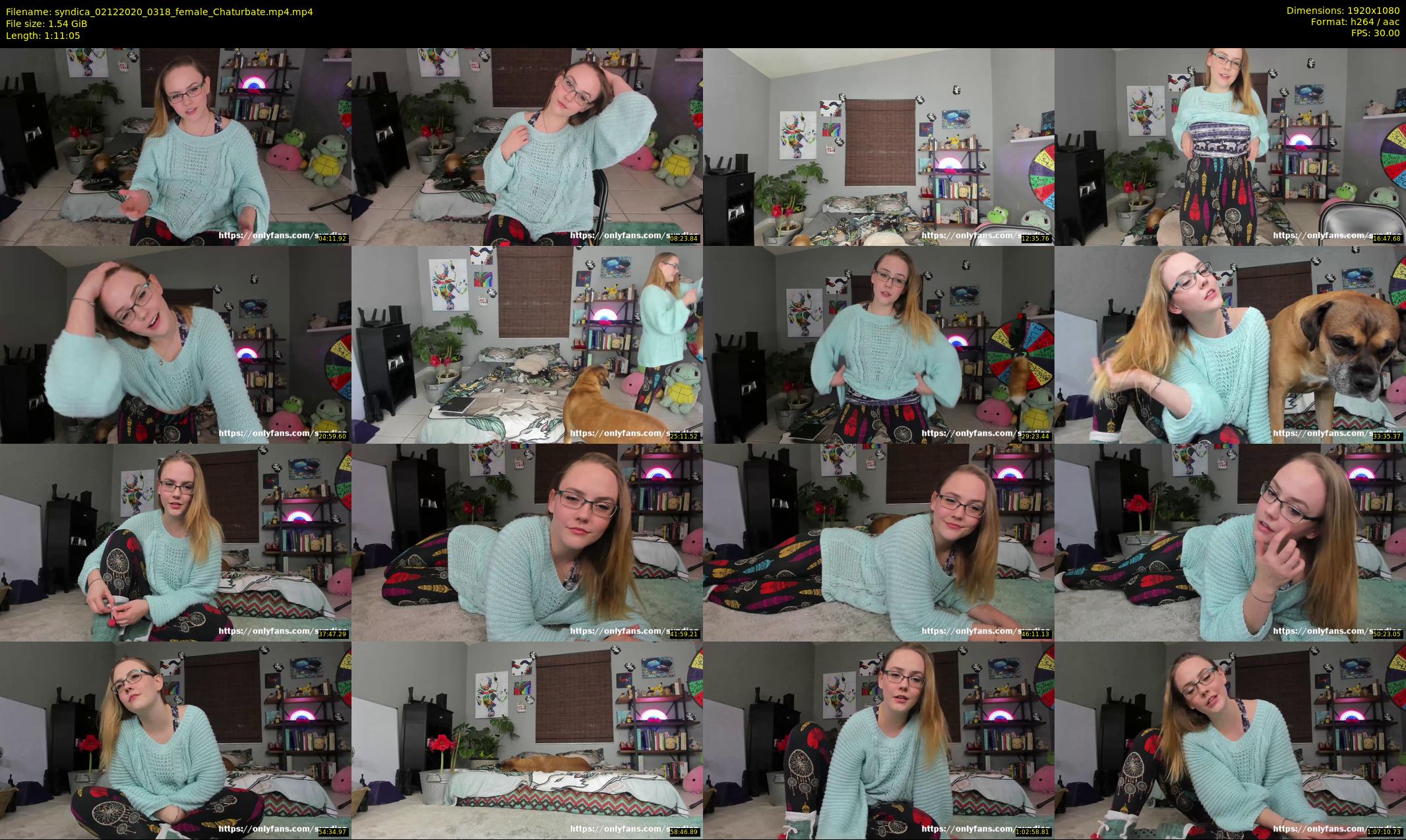 syndica — 72 minute Chaturbate female cam show recording, 1080p, Dec 2, 2020